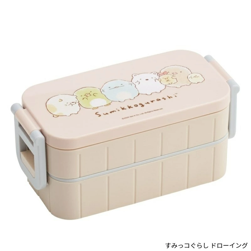 日本製 Skater 雙層餐盒 ，內附筷子｜角落生物・蠟筆小新・芝麻街
