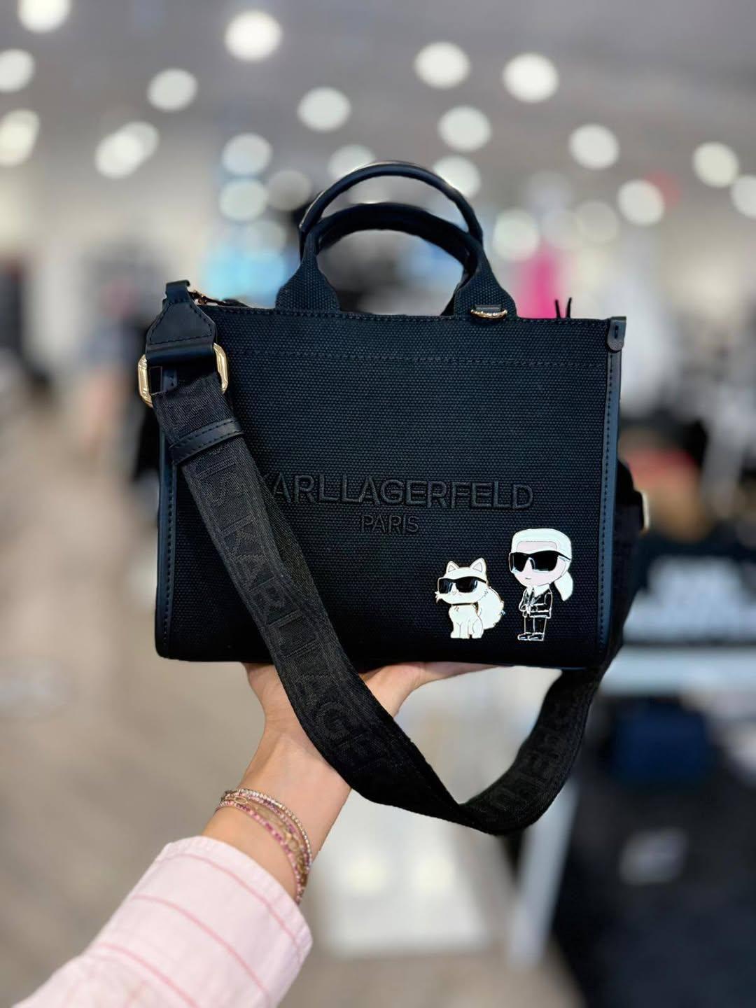 香港現貨Karl Lagerfeld Paris 帆布手提包黑色