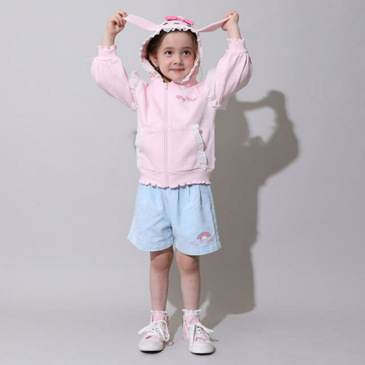 🇯🇵預訂 日本直送🇯🇵Babydoll x Sanrio系列四色人物造型帽絲帶荷葉邊拉鍊外套