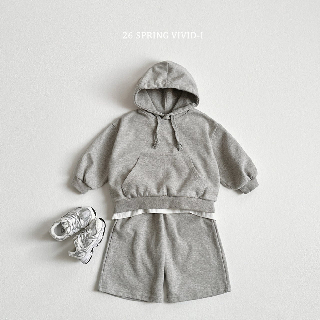 🌸預訂 韓國直送🌸🇰🇷VIVIDI四色袋鼠口袋連帽衛衣八分褲上下套裝