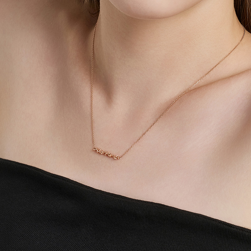 DIDIER DUBOT Mon Paris 玫瑰金頸鏈 (JDPNR5F26XX)