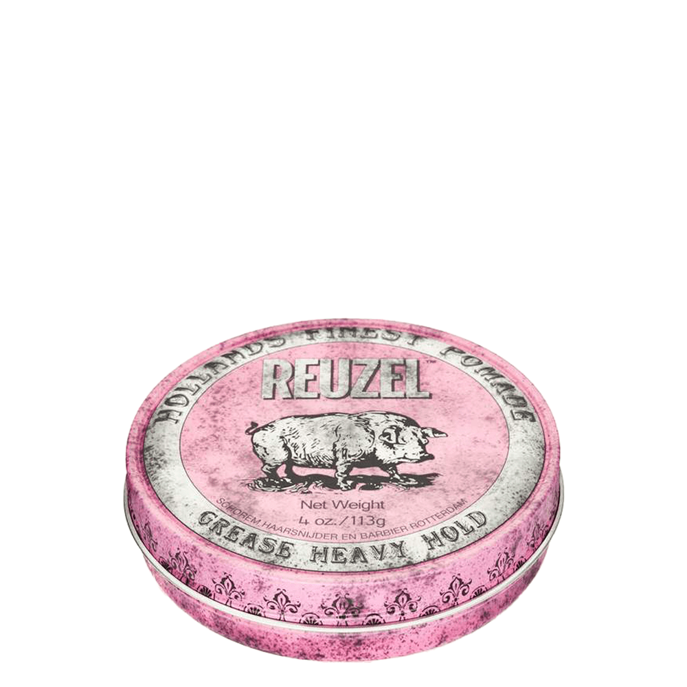 REUZEL Grease Heavy Hold Pomade 粉紅豬超強油性髮蠟113g