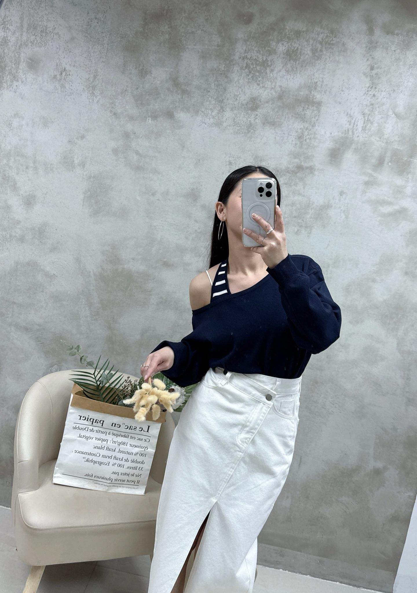 横間背心+露膊Top