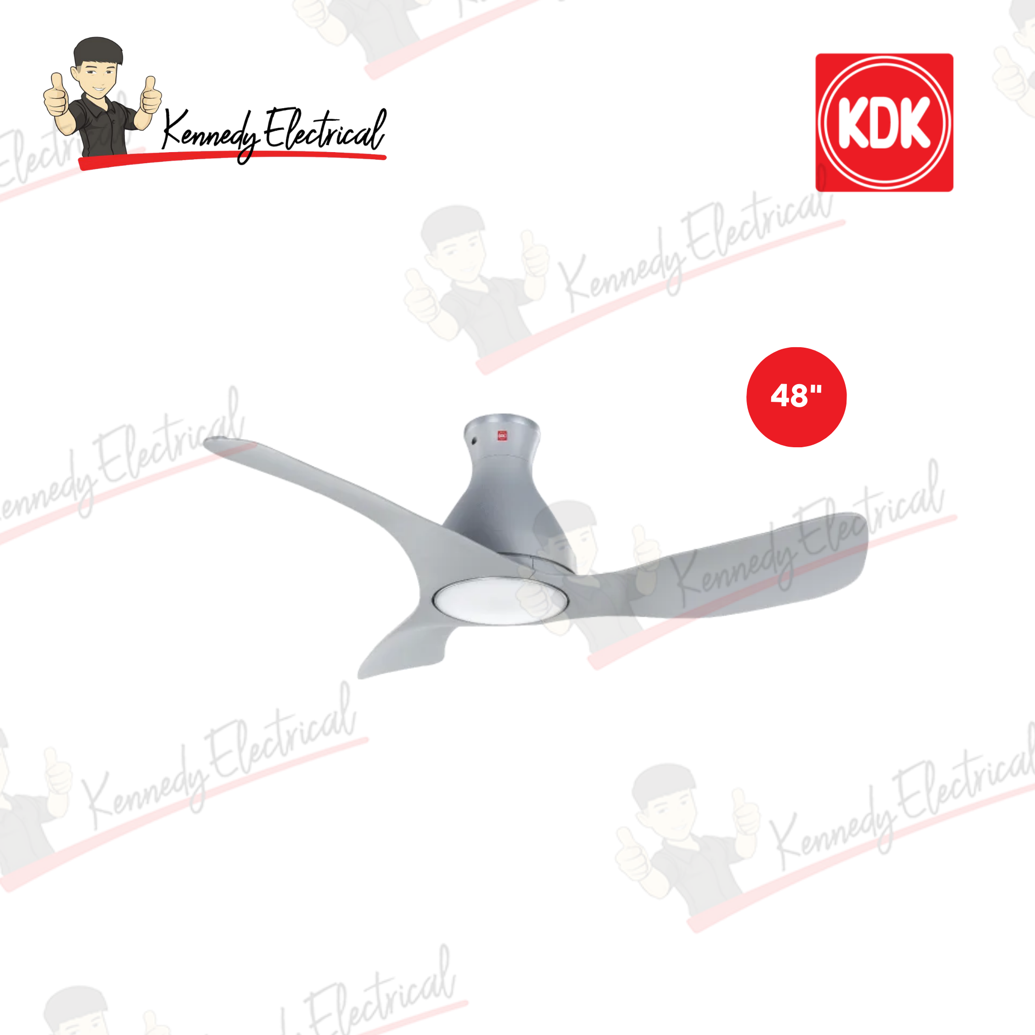 KDK 48" WiFi + LED Remote Ceiling Fan K12UC
