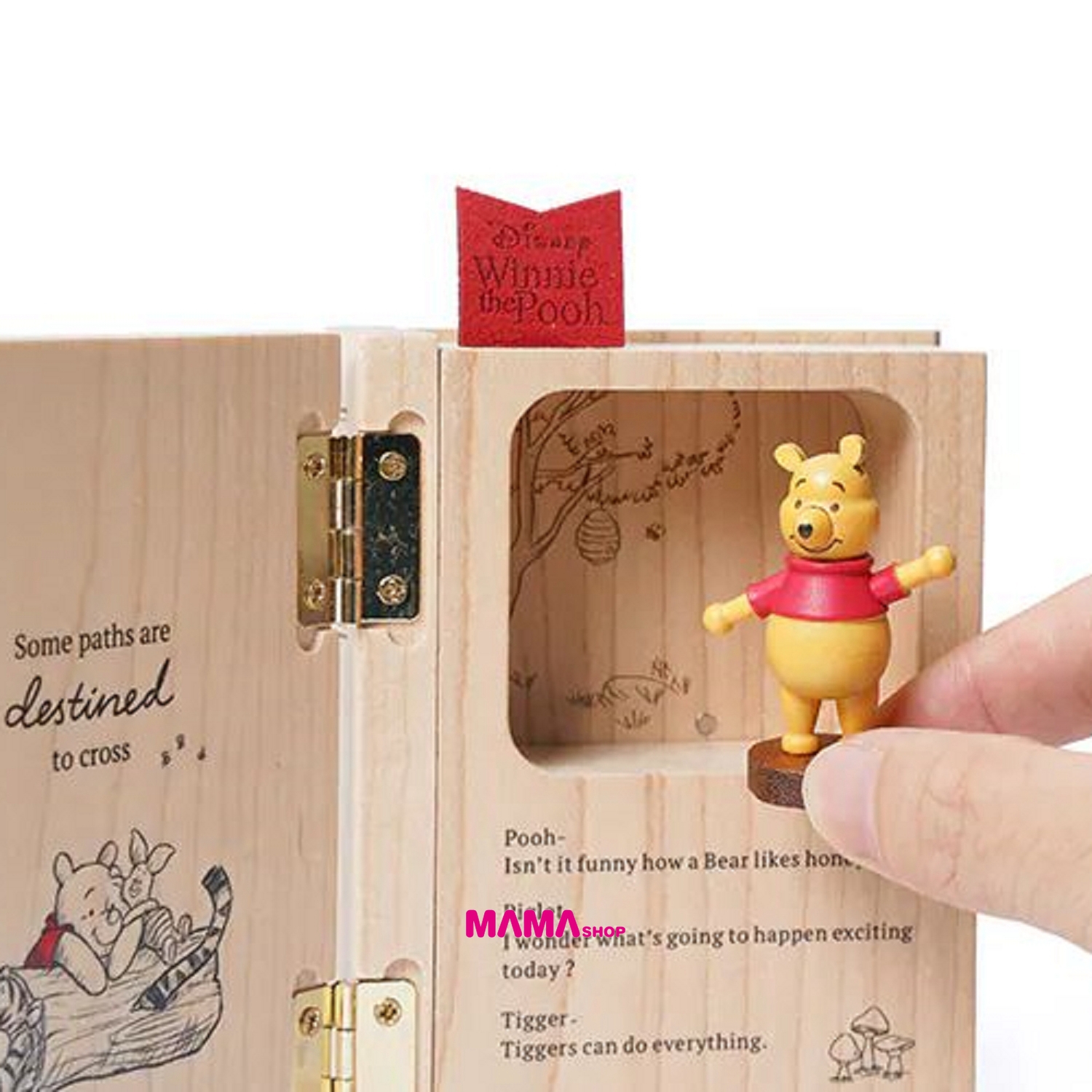 台灣直送迪士尼小熊維尼典藏書造型音樂盒