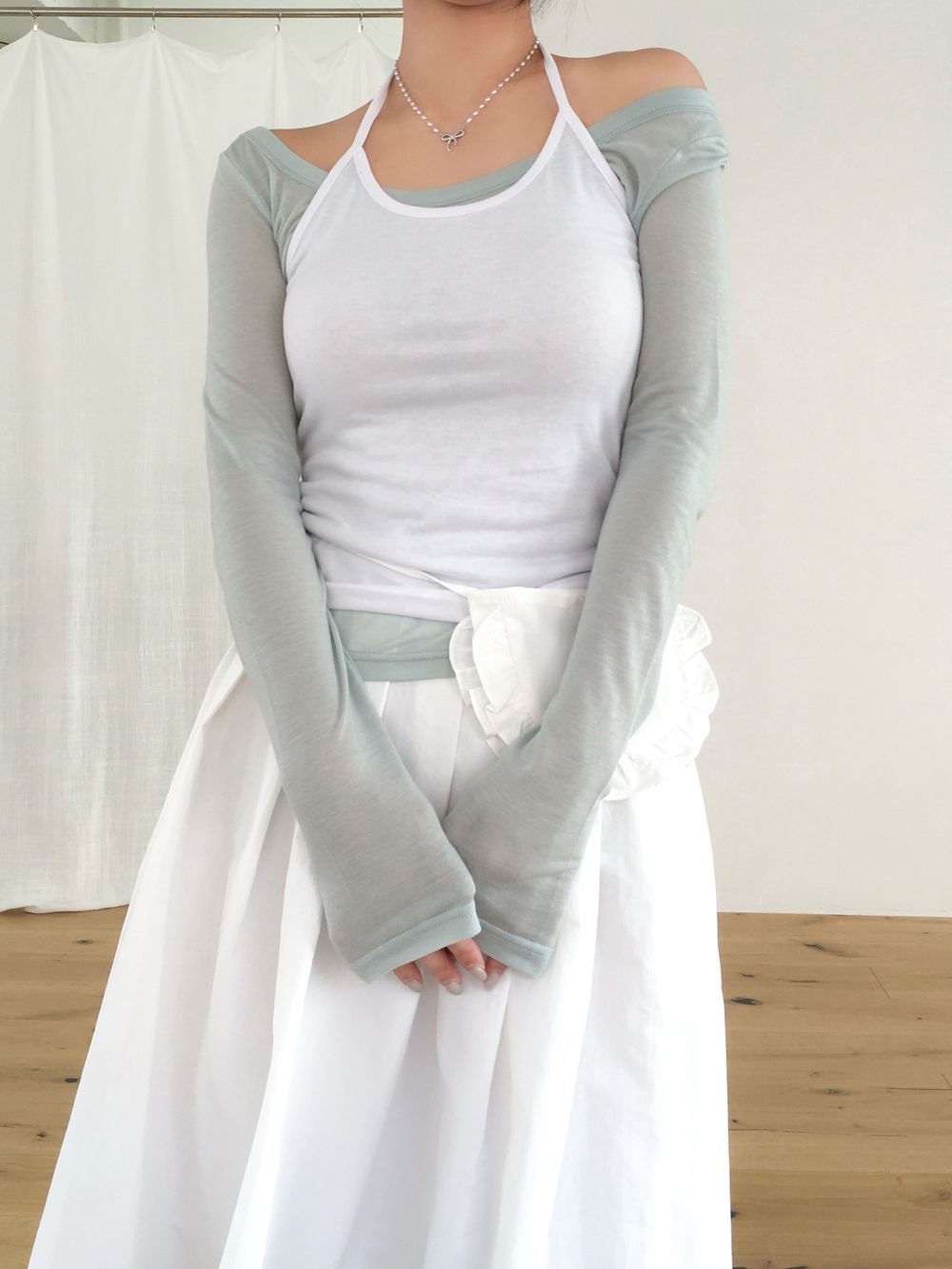 Layered Tencel Tee & Sleeveless Set