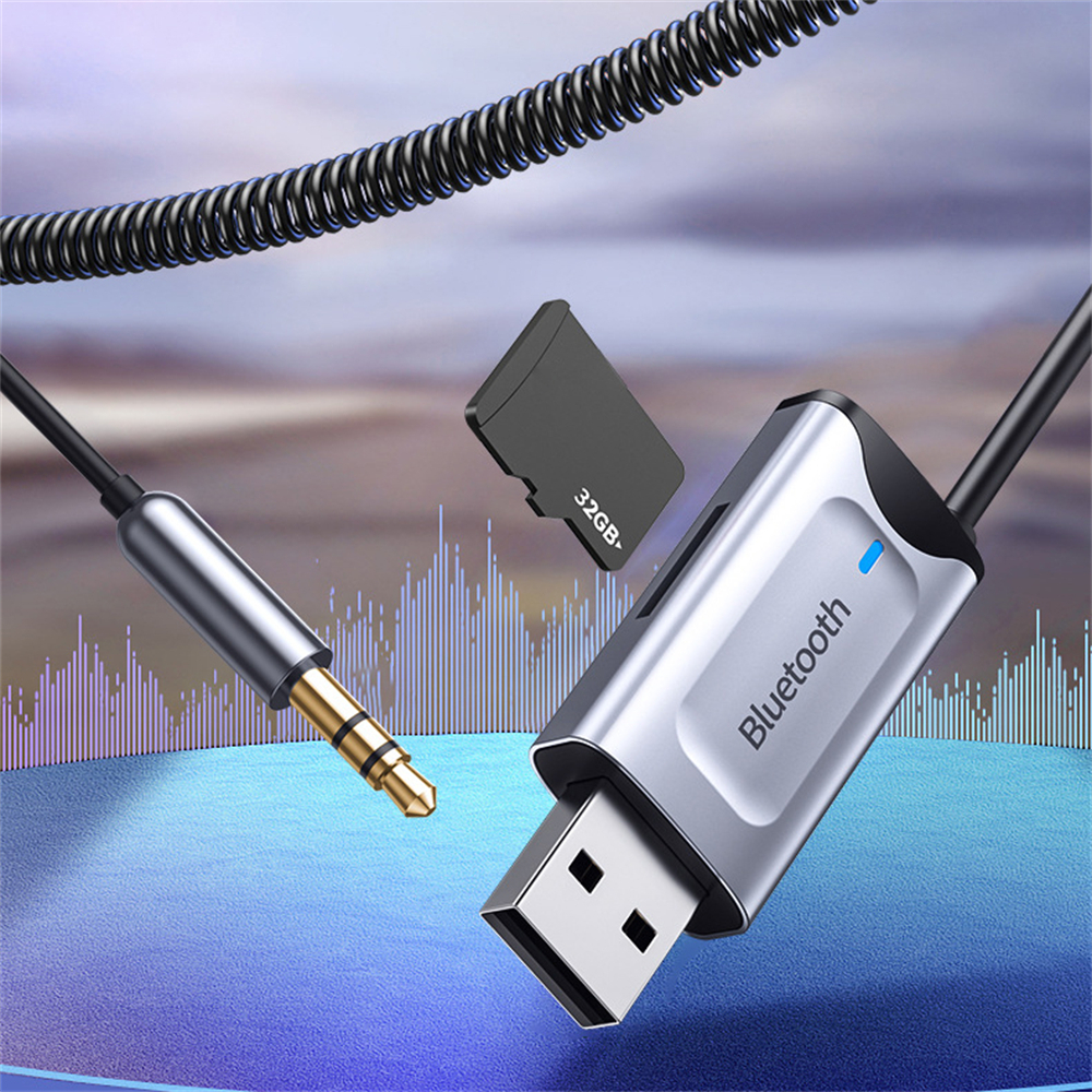 新款車載藍牙接收器 AUX適配器音樂播放器 PC6526