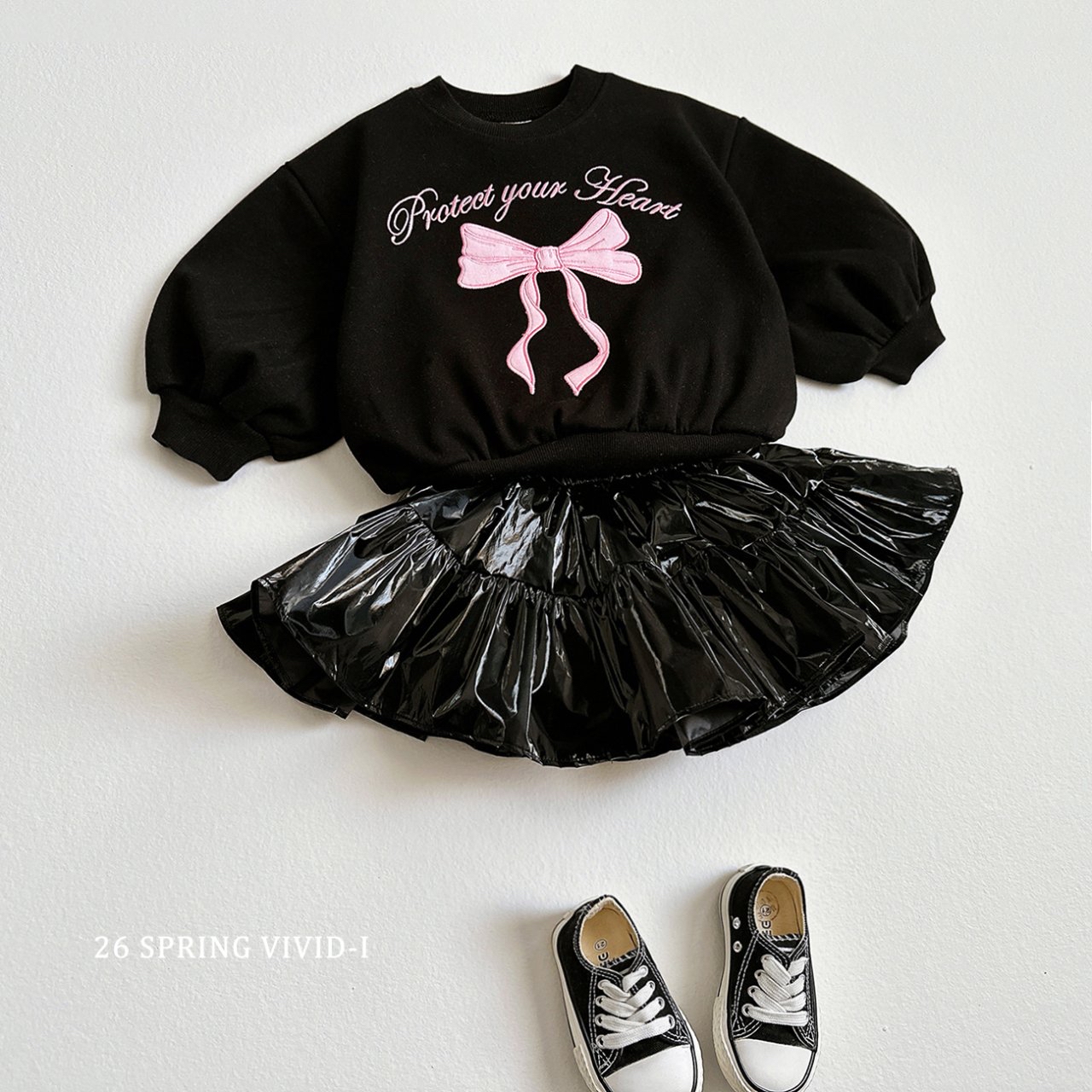 🌸預訂 韓國直送🌸🇰🇷VIVIDI三色雷射閃亮荷葉邊層疊短裙