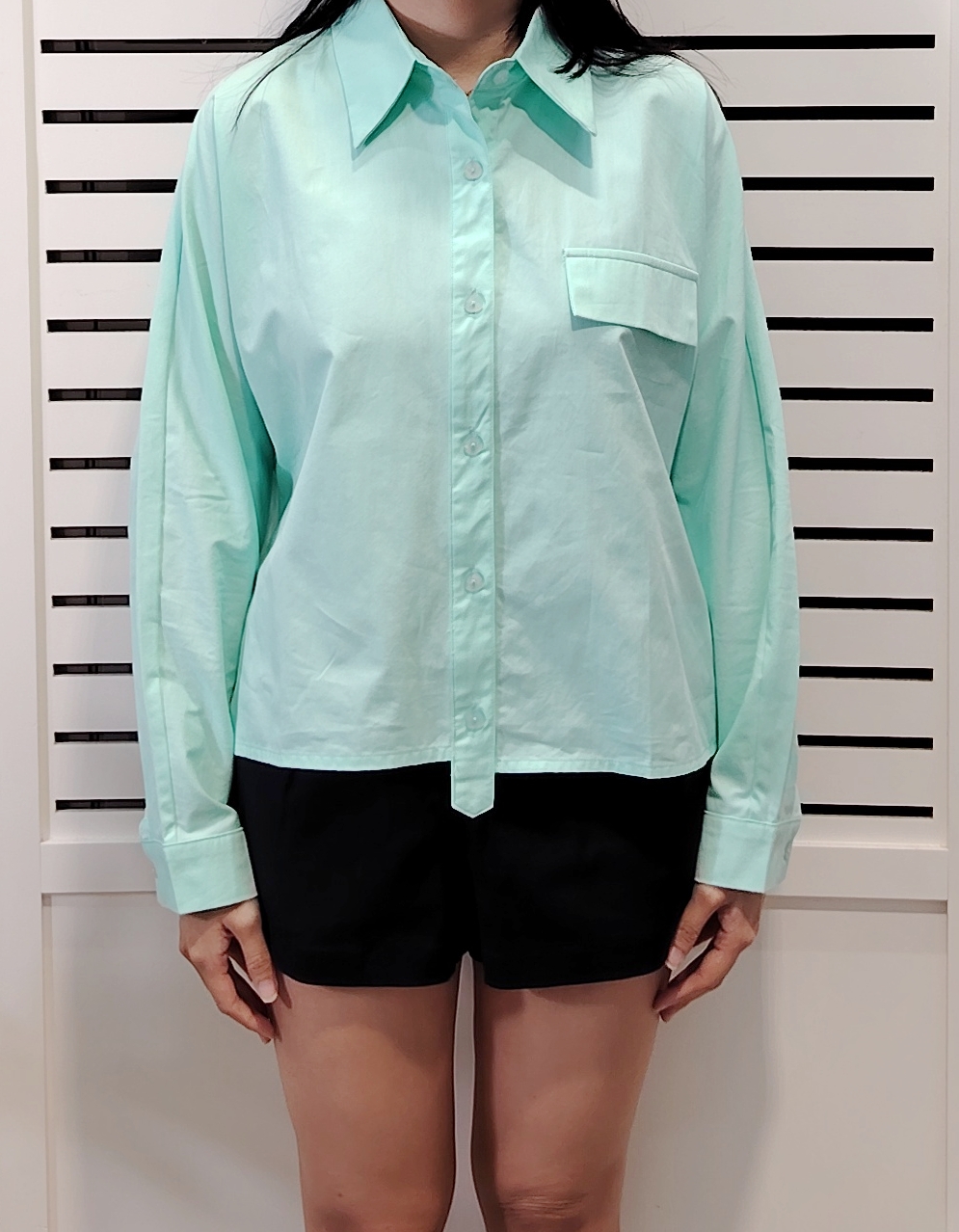 H03182 Collar Long Sleeve Shirt 