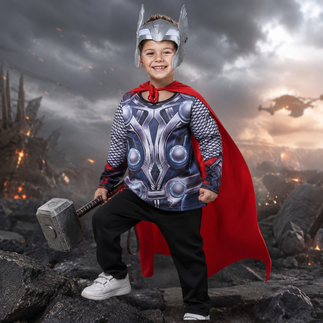 Marvel Avengers 復仇者聯盟 雷神 Thor 主題 Costume｜兩件式兒童服裝｜幼童方便如廁｜World Book Day