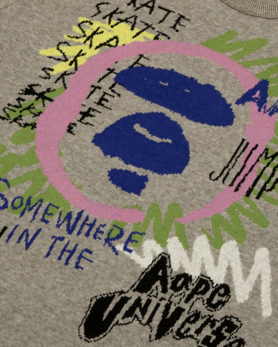 AAPE AAPEUNVS graphic knit sweater (E340XXR)