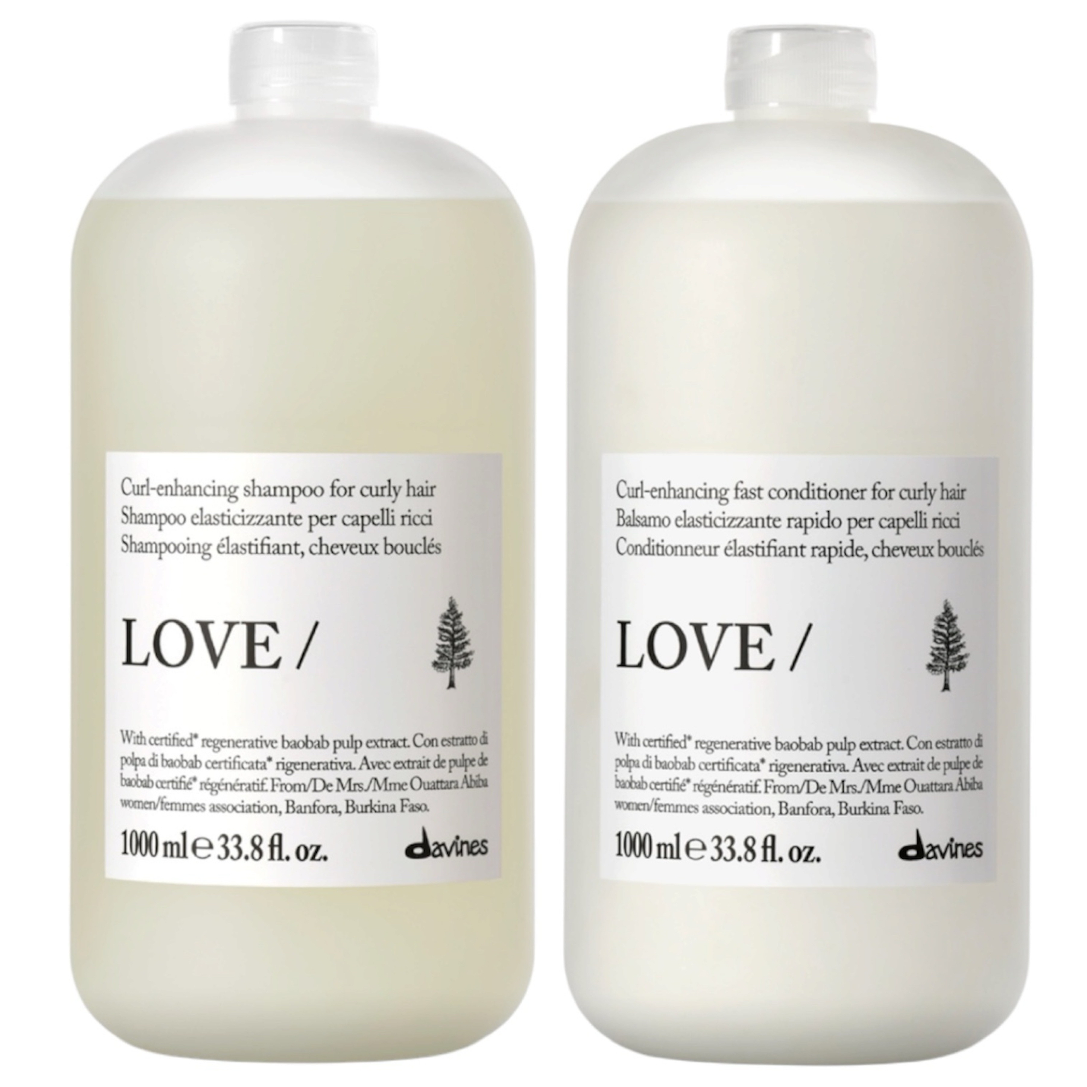 Davines LOVE CURL Shampoo+Conditioner 捲髮洗護套裝 1000ml+1000ml  