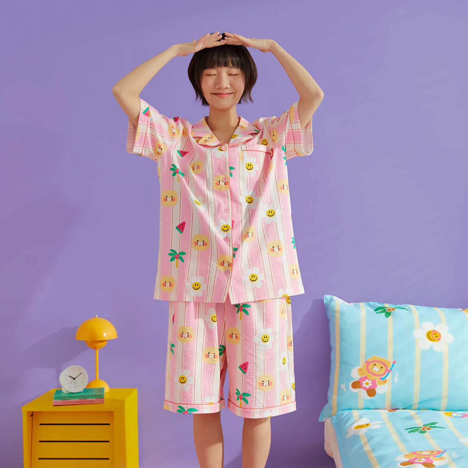 Wiggle Wiggle × Kakao Friends｜女裝短袖睡衣Set