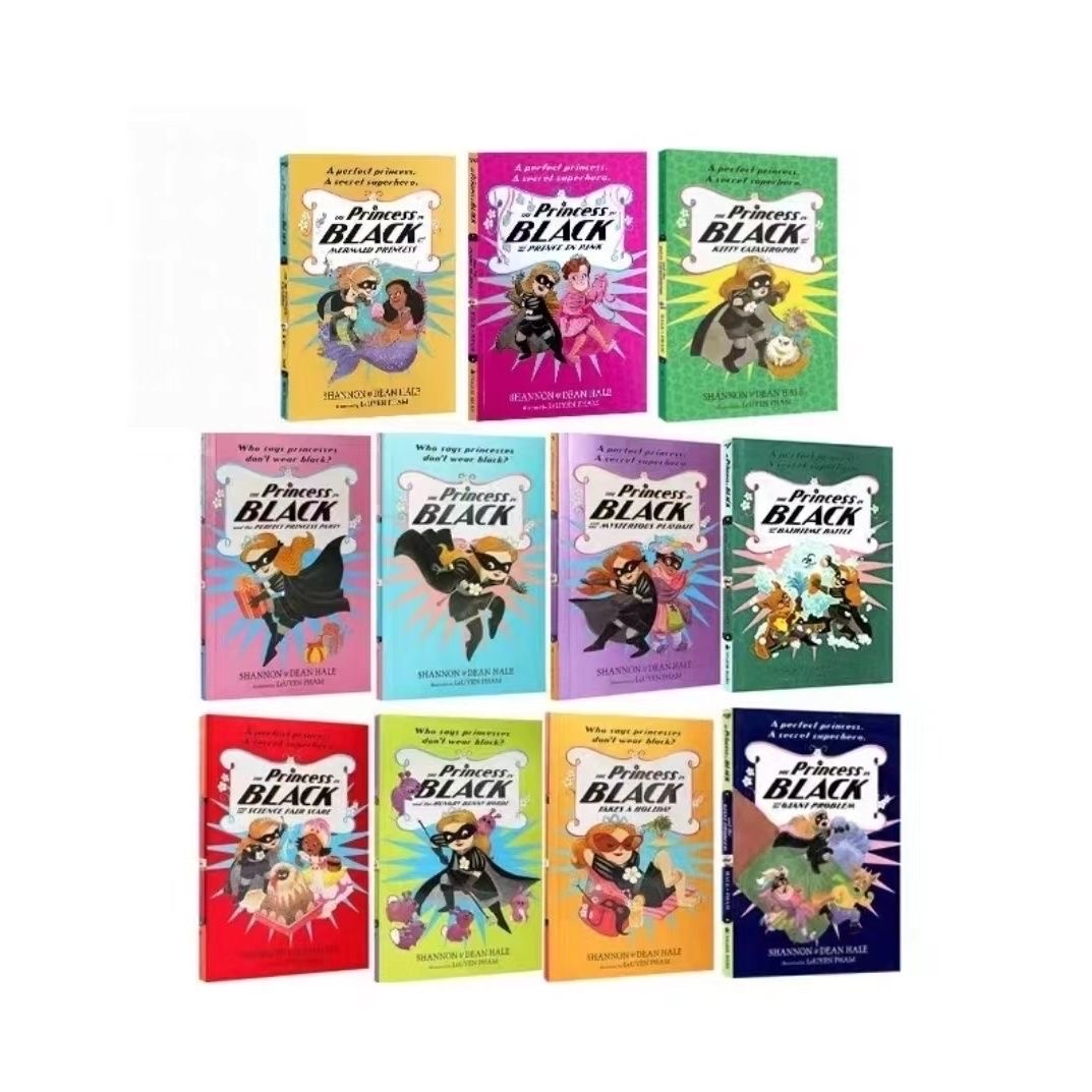 高品質 銅版紙黑衣公主11冊英文版 The Princess in Black