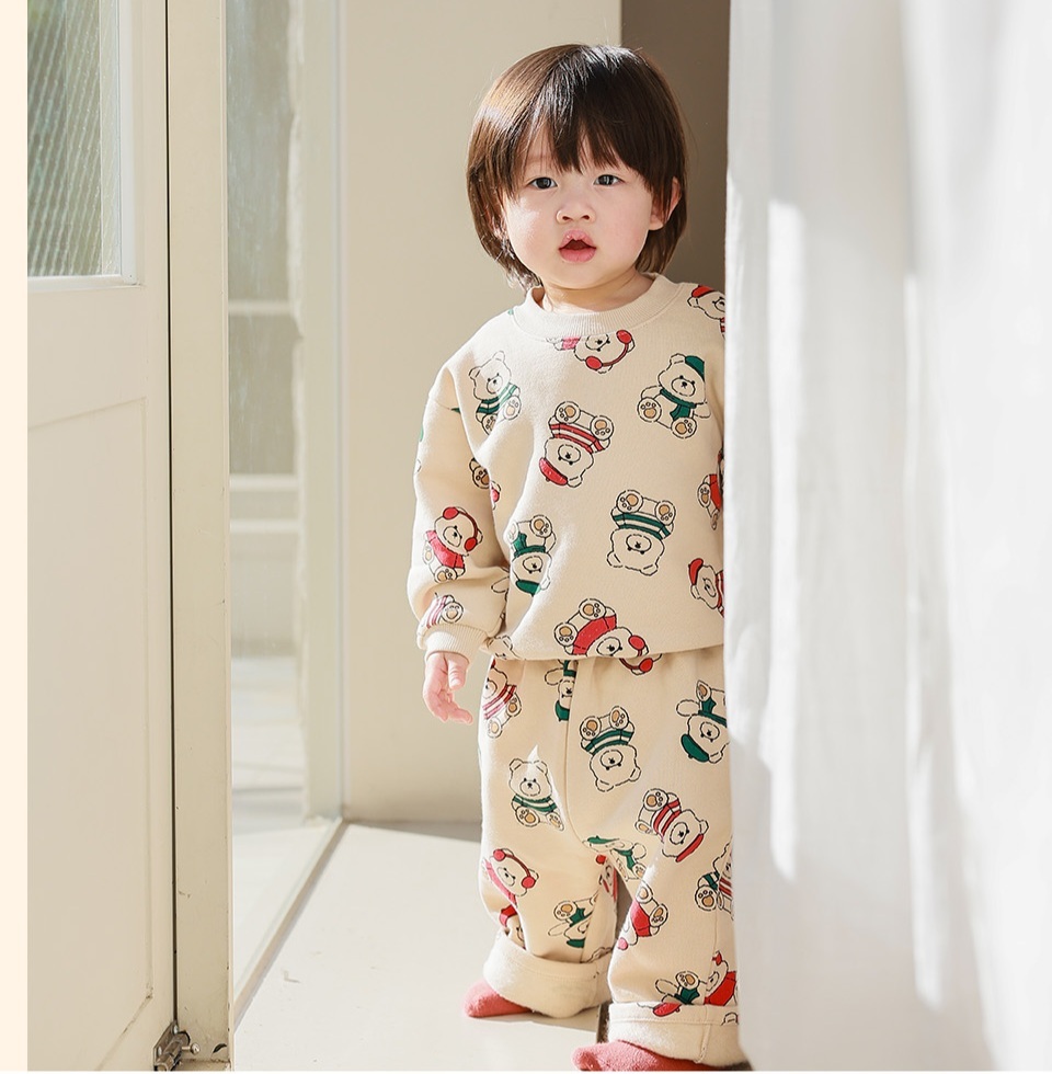 UBMOM 2023 Winter Teddy Series Berry Teddy 長褲-米色