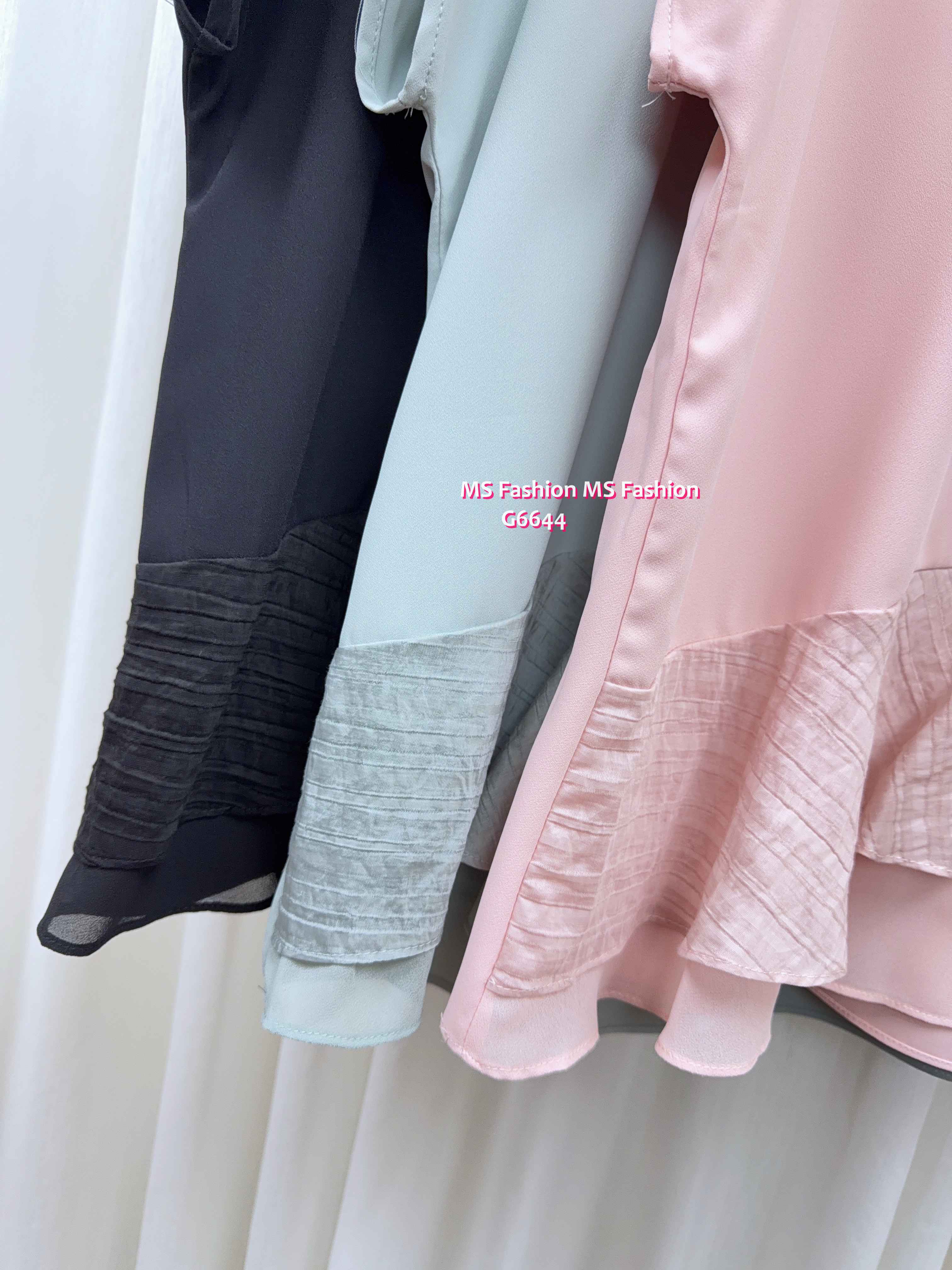 G6644 靚色ruffle腳top