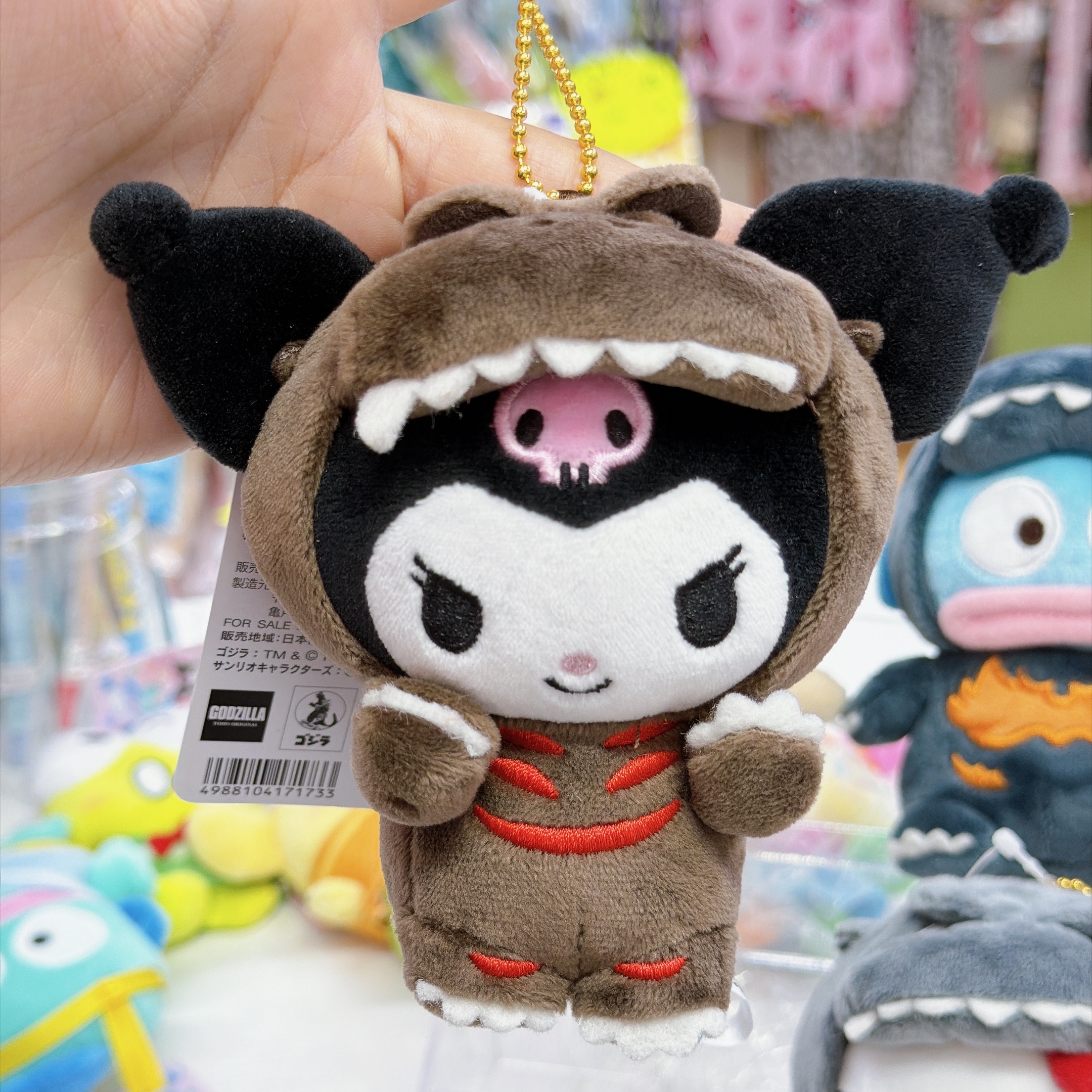 日本直送超人氣哥斯拉 Sanrio 合作系列公仔掛飾