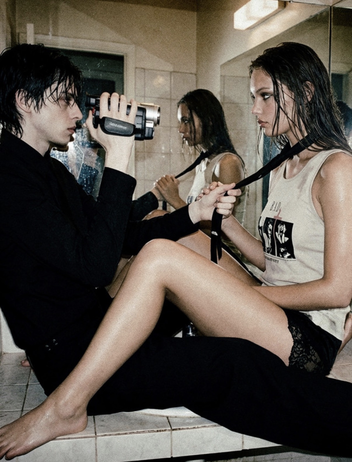 BADBLOOD[w-tnk26-032] B.A.D. Trinity Girls Tank - White