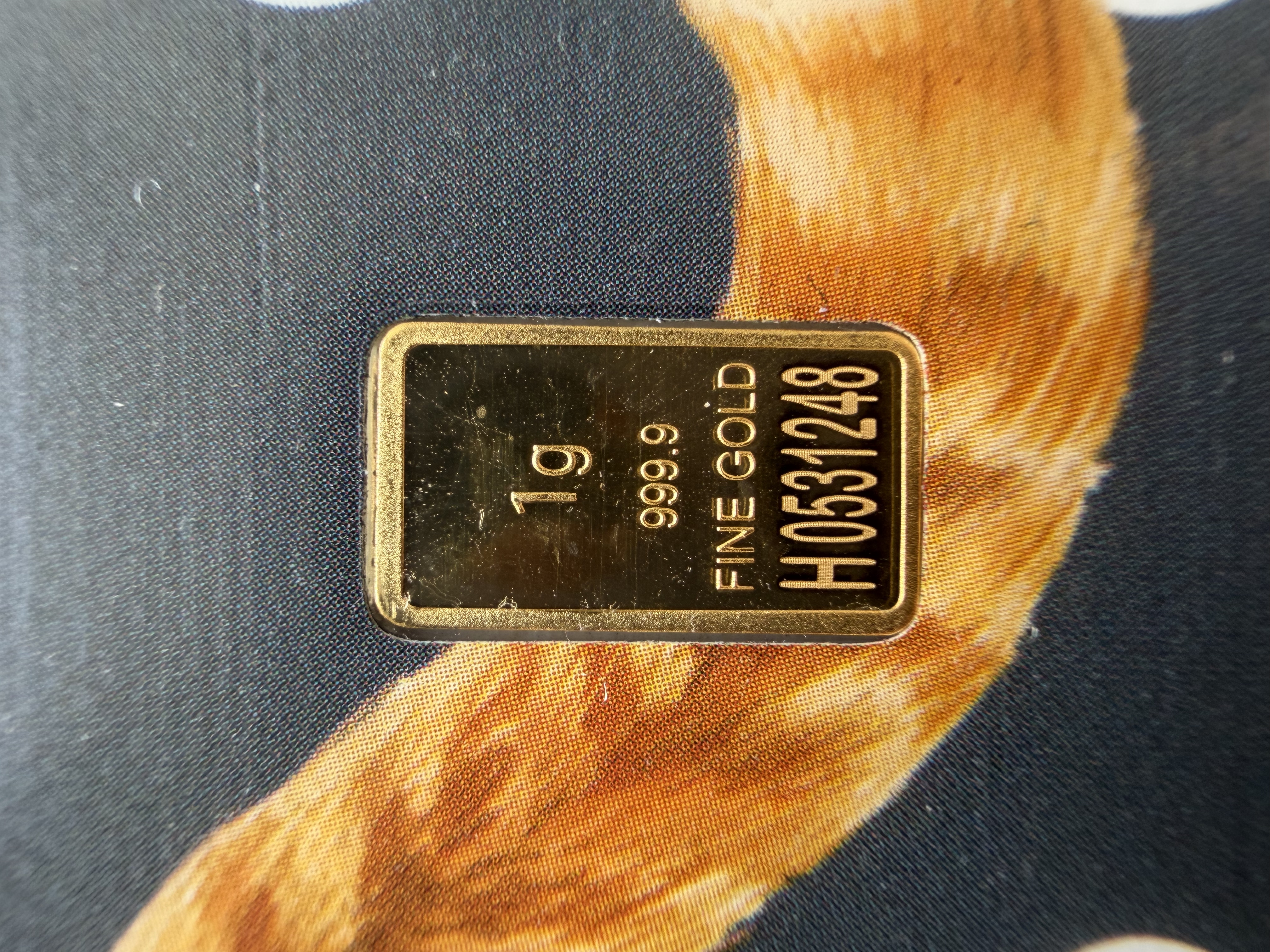 (SN531248) HABIB British Shorthair Cat 1g 🇲🇾 Fine Gold Bar Emas 999.9 猫足印金