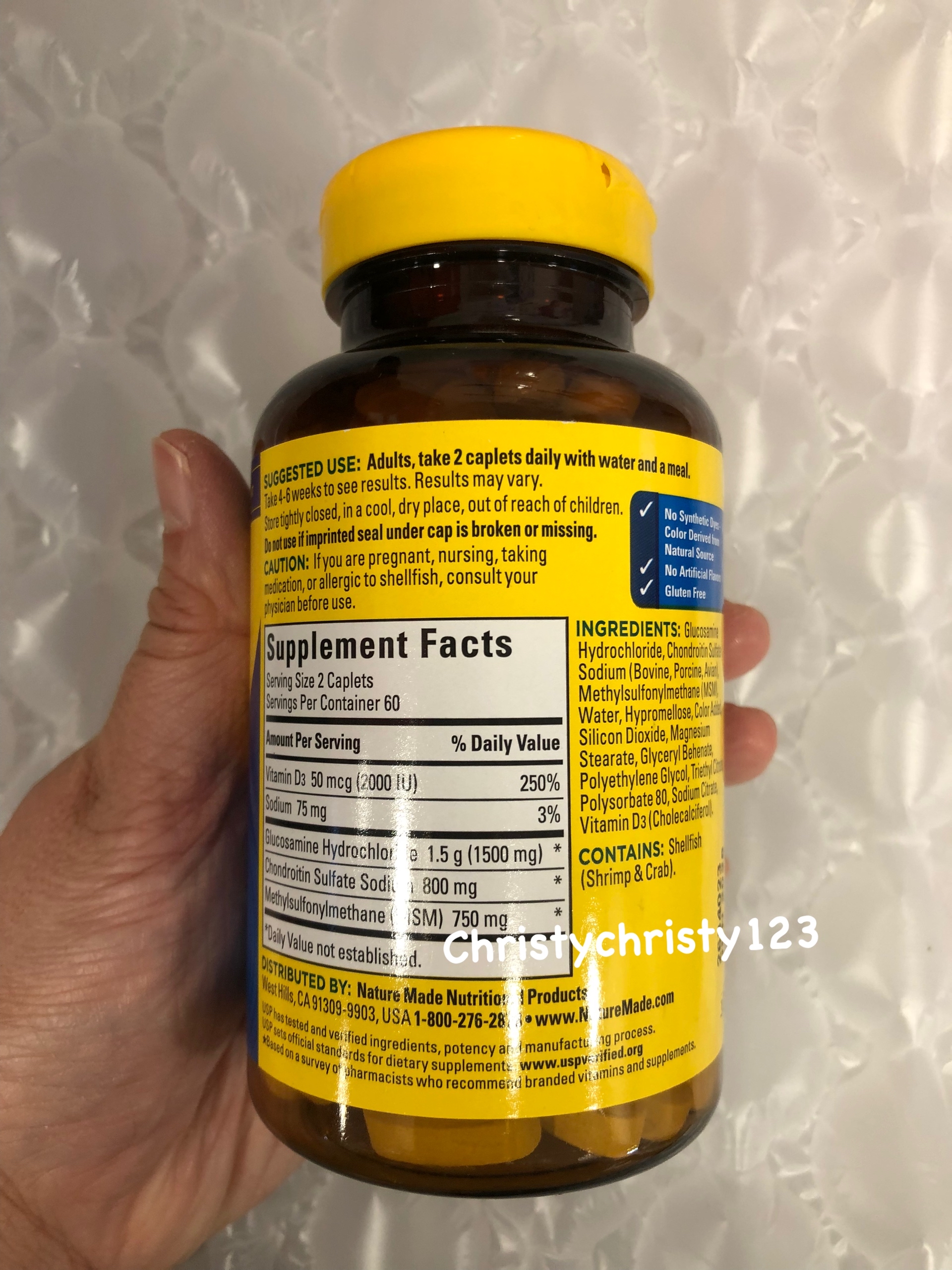 Nature Made 葡萄糖胺+軟骨素+MSM 120粒 (Nature Made Glucosamine Chondroitin Complex with MSM) 