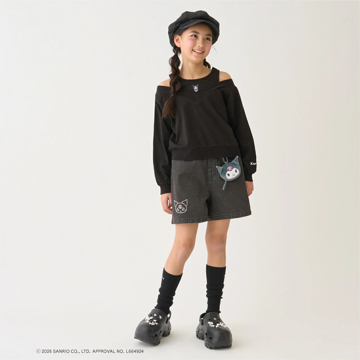 🆕【⭐訂購⭐】🌀🇯🇵 日本直送 #Sanrio 水鑽 刺繡 牛仔短褲  [3款選] 🌀 [ELFA-0122][260714]