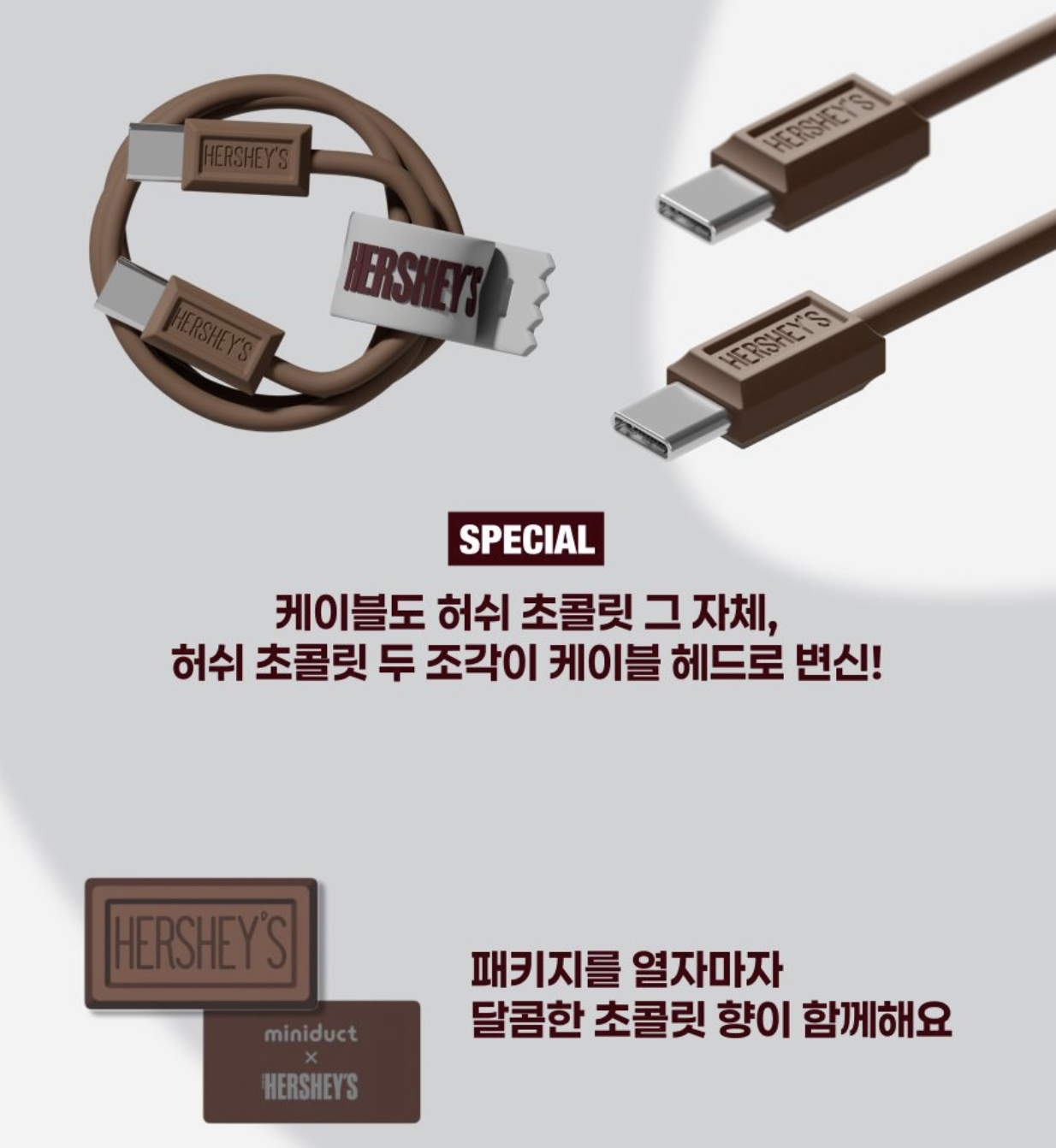 韓國 HERSHEY'S Kisses 朱古力磚 20W 高速充電器  ｜Fast Charger +Cable Set