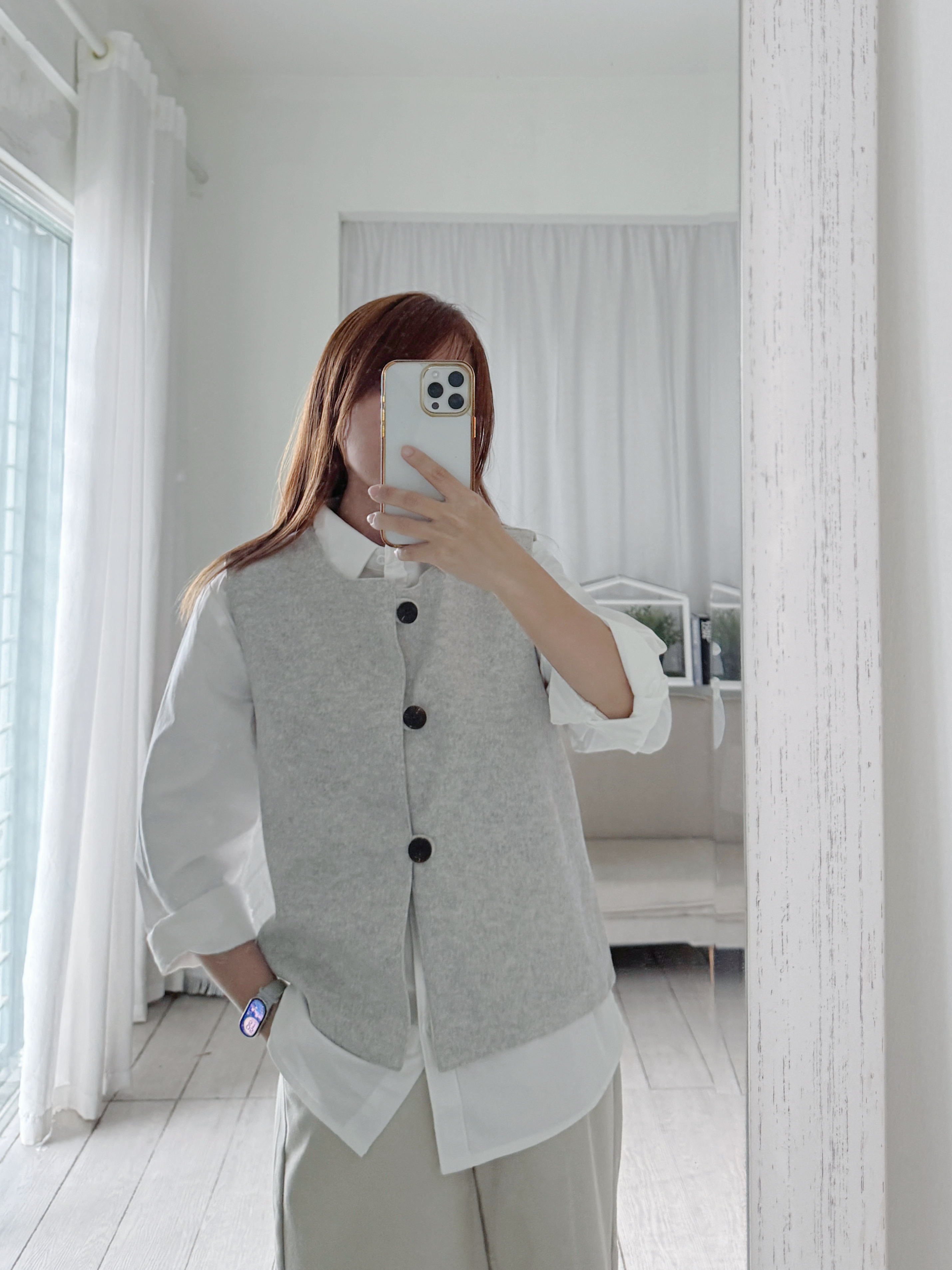 毛呢简约气质马甲外套