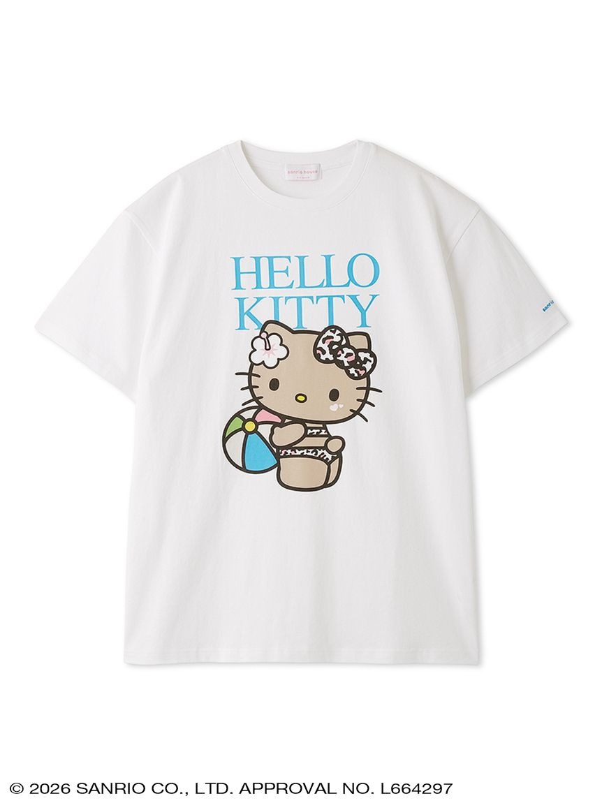 🎀【預訂】Sanrio Summer Beach Club Kitty oversized T-shirt I