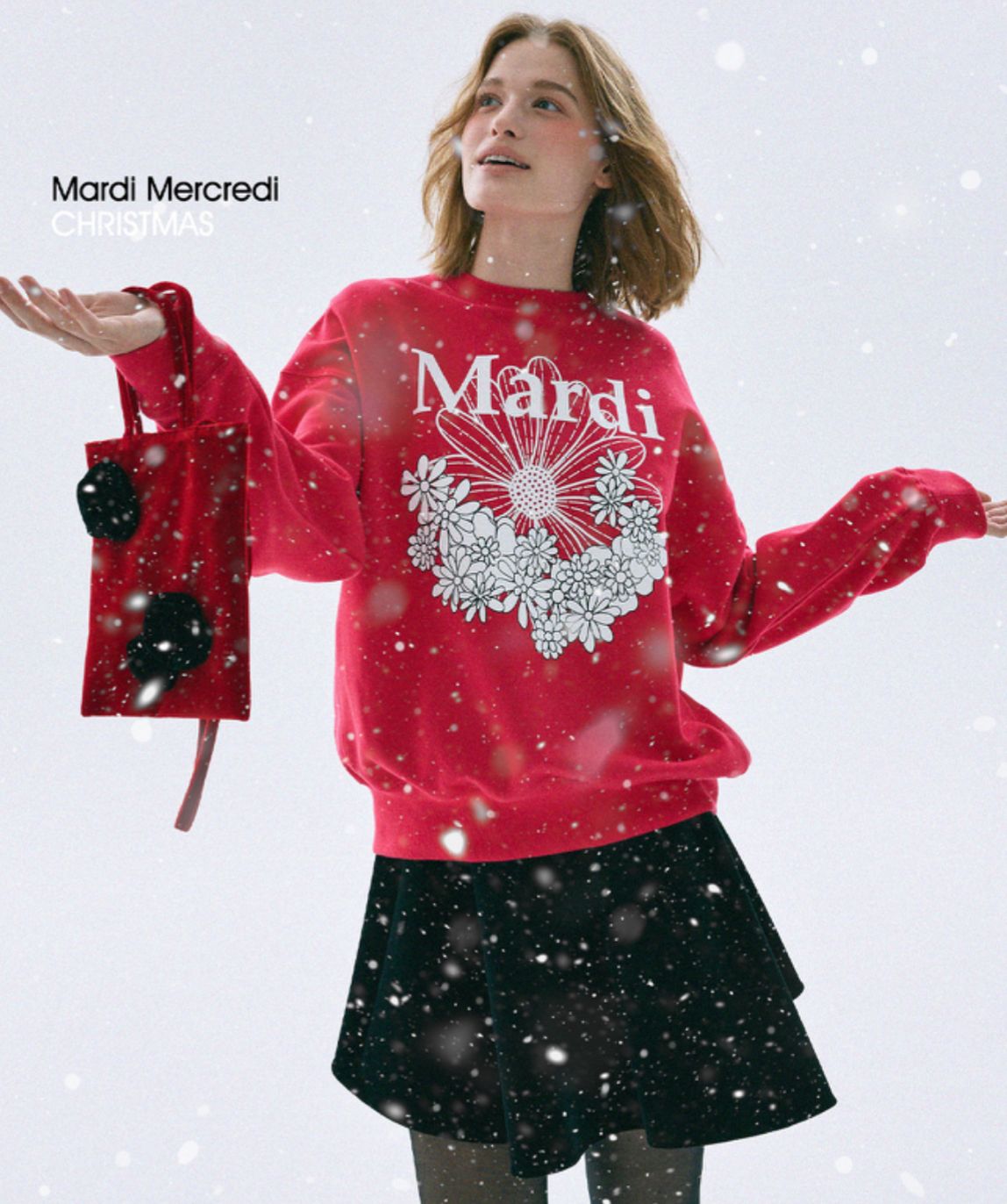Mardi Christmas edition 多花花衛衣red/white sale Free size