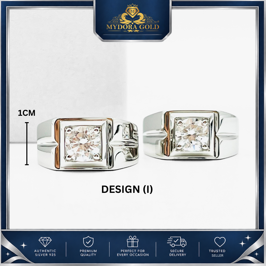 MYDORA 925 Silver Ring - Cincin Imperial Edge Collection