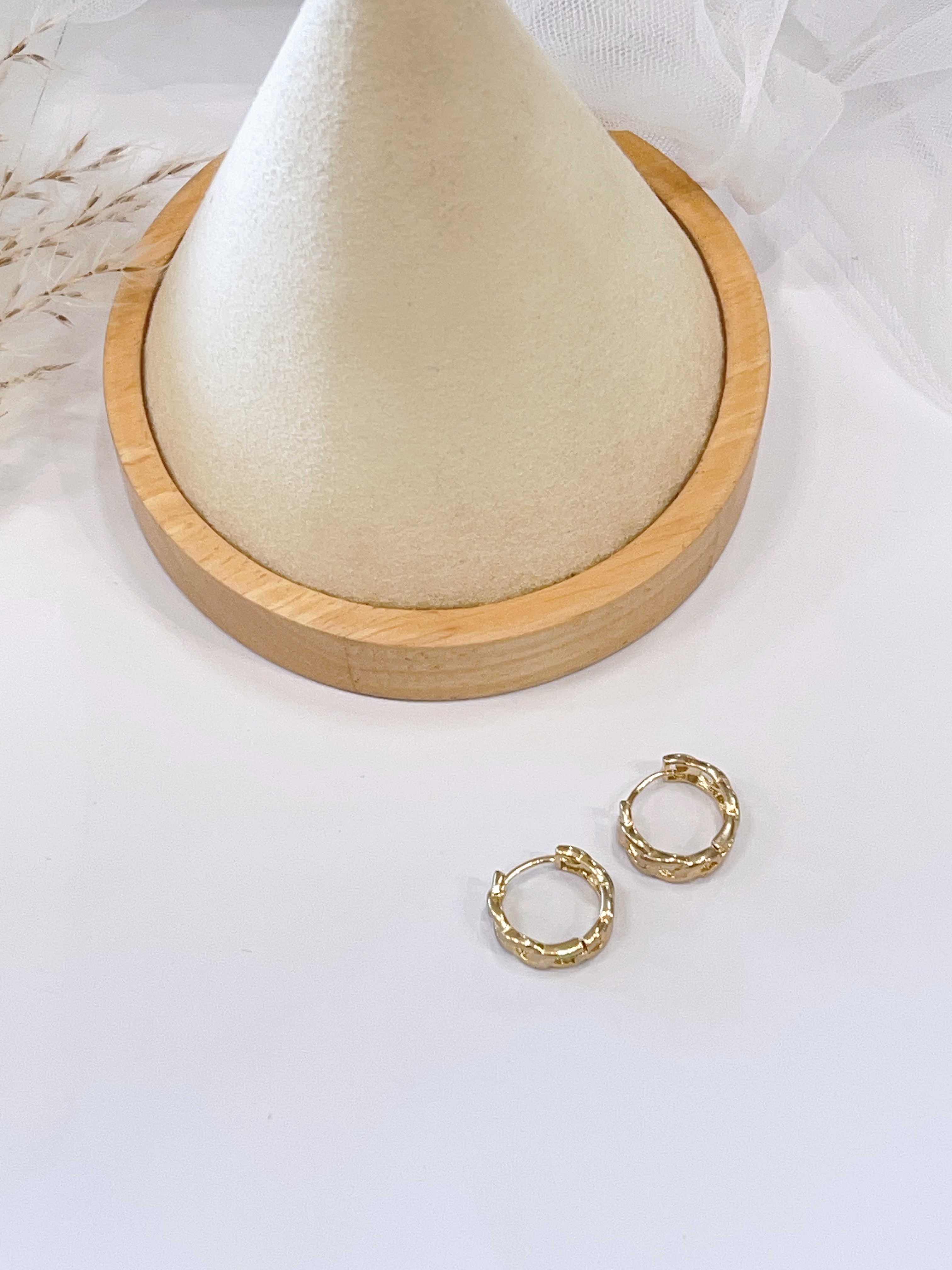 极简镂空环环相扣耳扣耳环