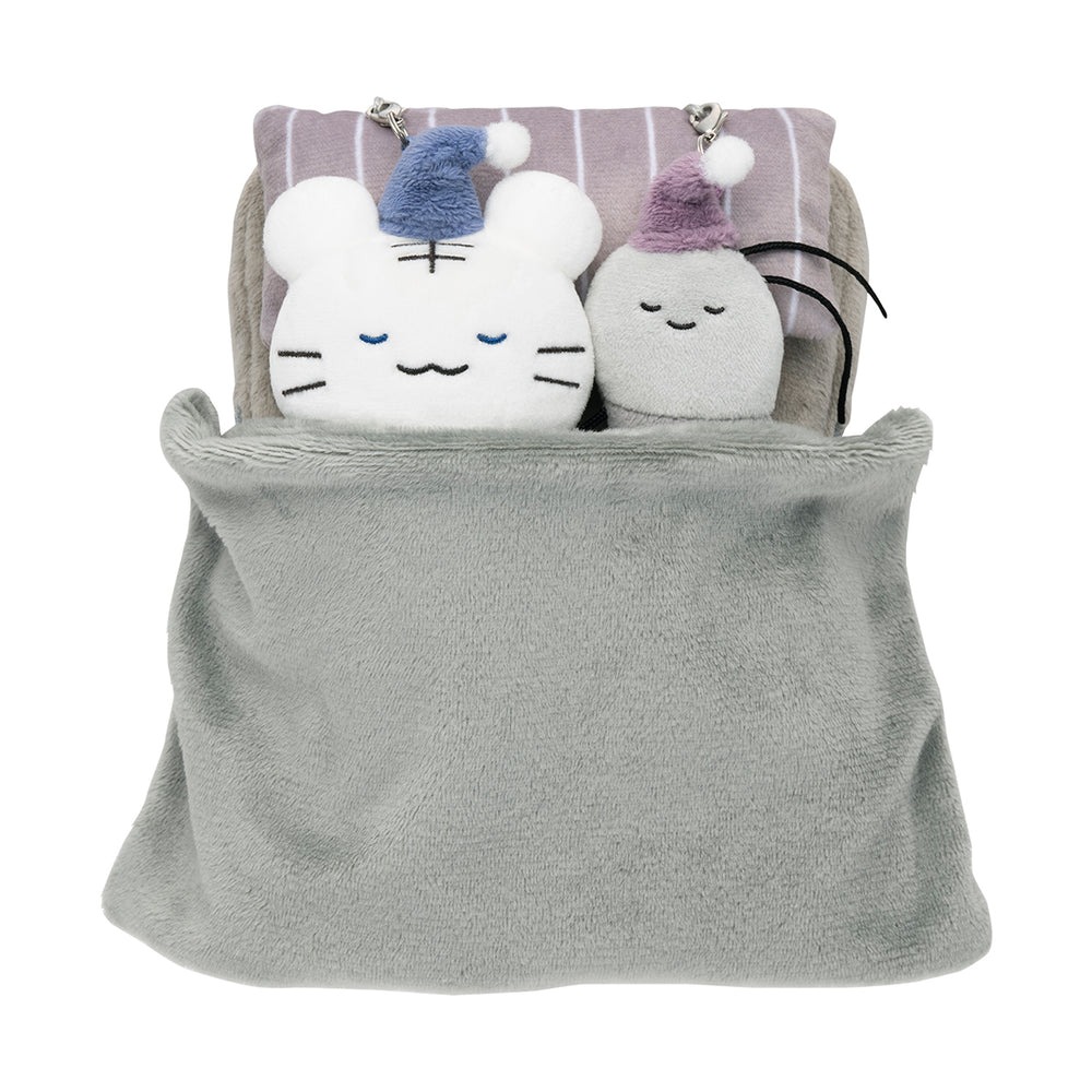 現貨｜Toraebi 可與床連接的裝睡小白虎與黑虎蝦 兔兔醫生 日版 吊飾 毛公仔 掛件 (384717)