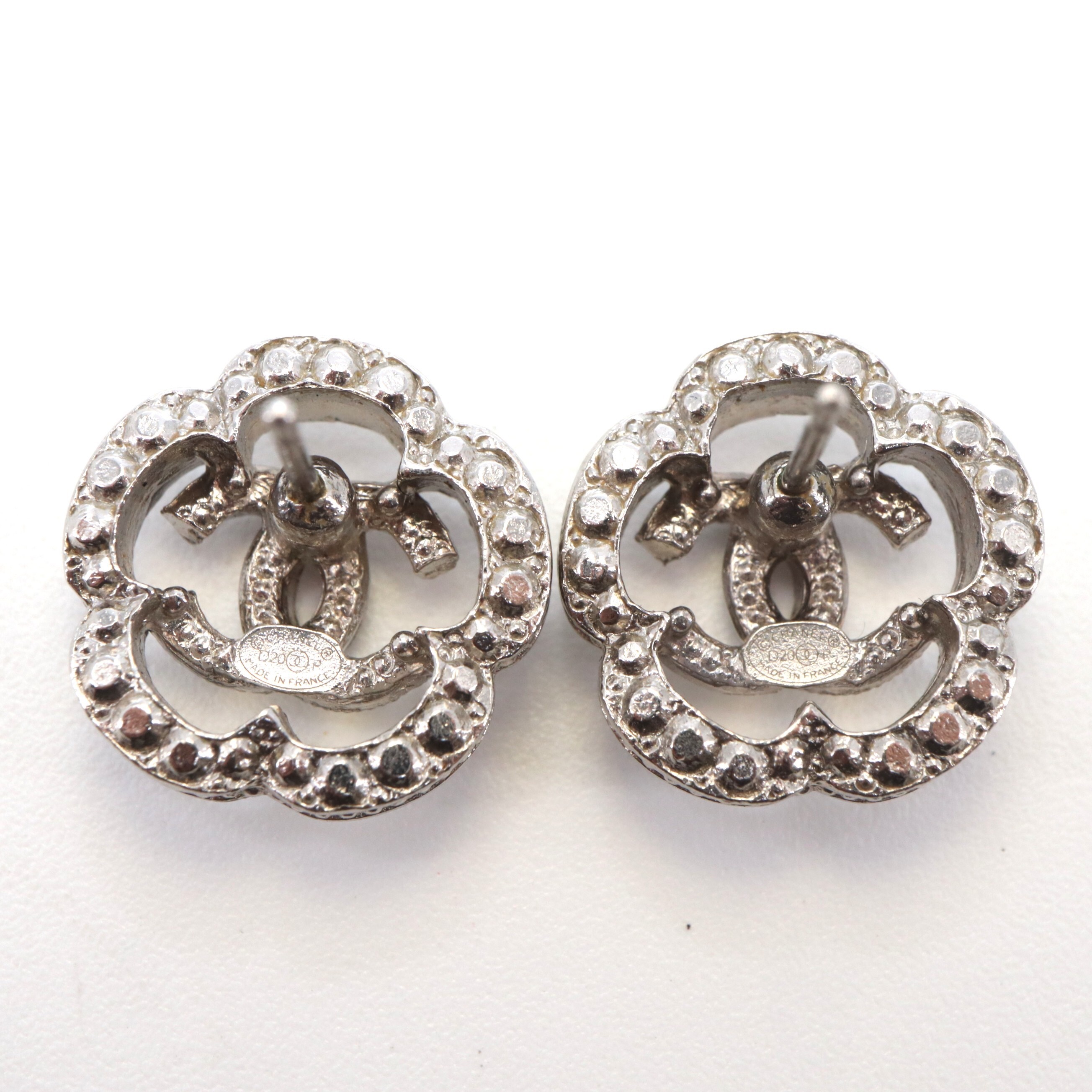 Chanel Coco Mark Rhinestone Piercing Earring