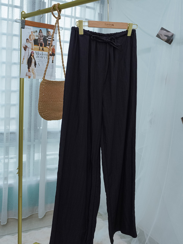 Relaxed Wide-Leg Pants with Drawstring Waist‖ 抽绳腰头宽松阔腿裤 KR0477342