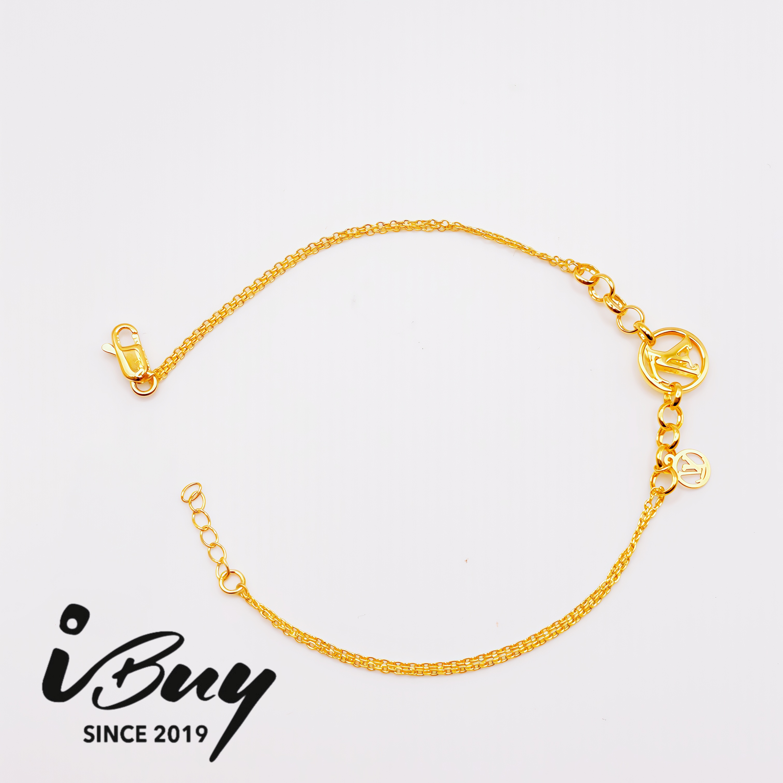 916 GOLD LV + CANDY CIRCLE FANCY BRACELET 916 金 VL图标配糖圈花式手链