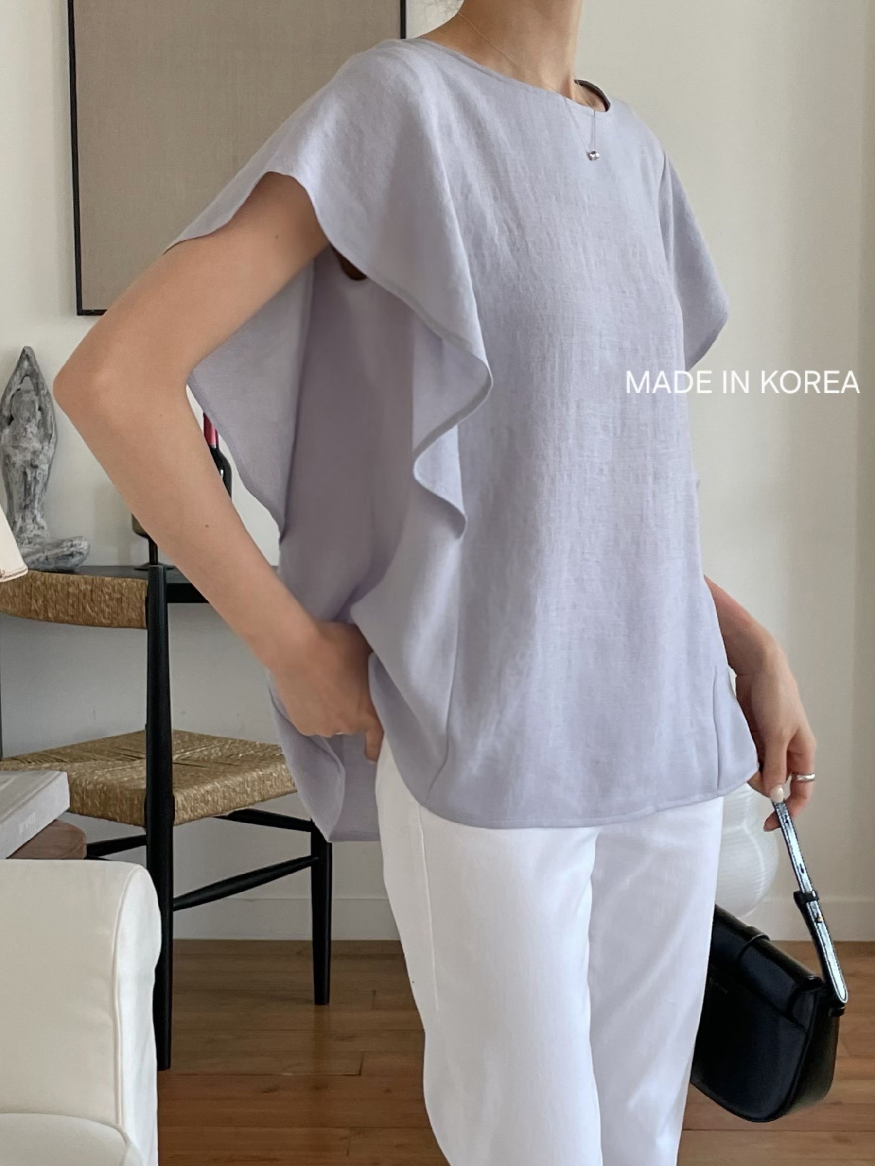 G6277 韓國🇰🇷ruffle後蝴蝶top