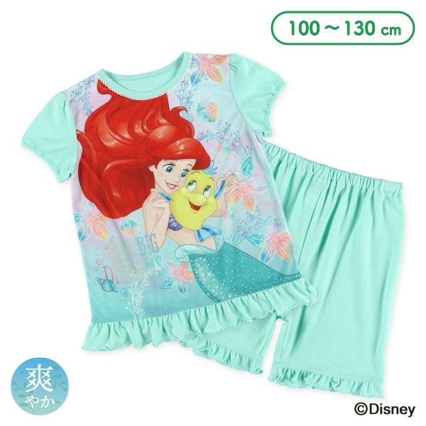 🇯🇵預訂 日本直送🇯🇵清爽材質美人魚印花荷葉邊短袖家居服上下套裝