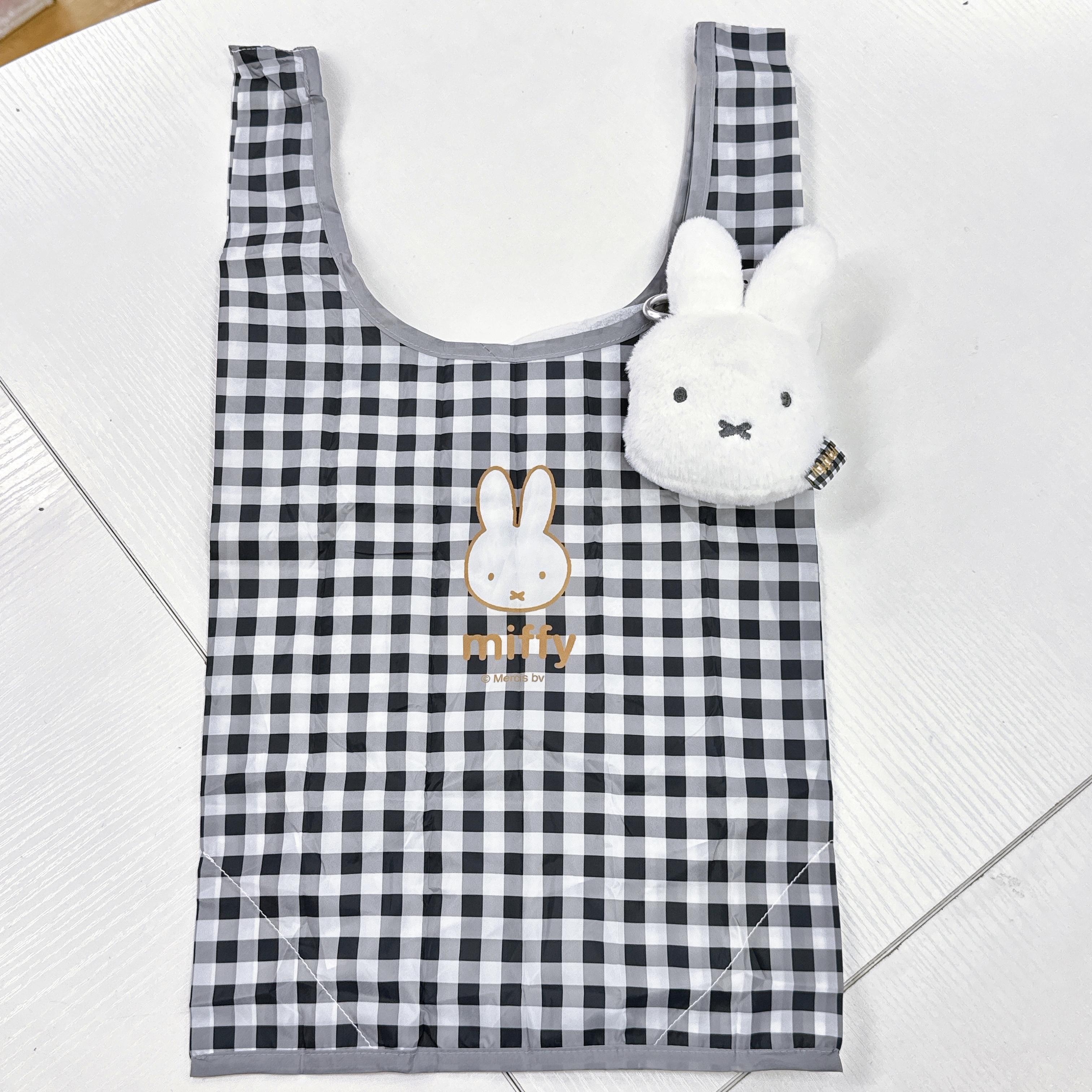 日本版Miffy公仔頭環保袋 可以掛袋