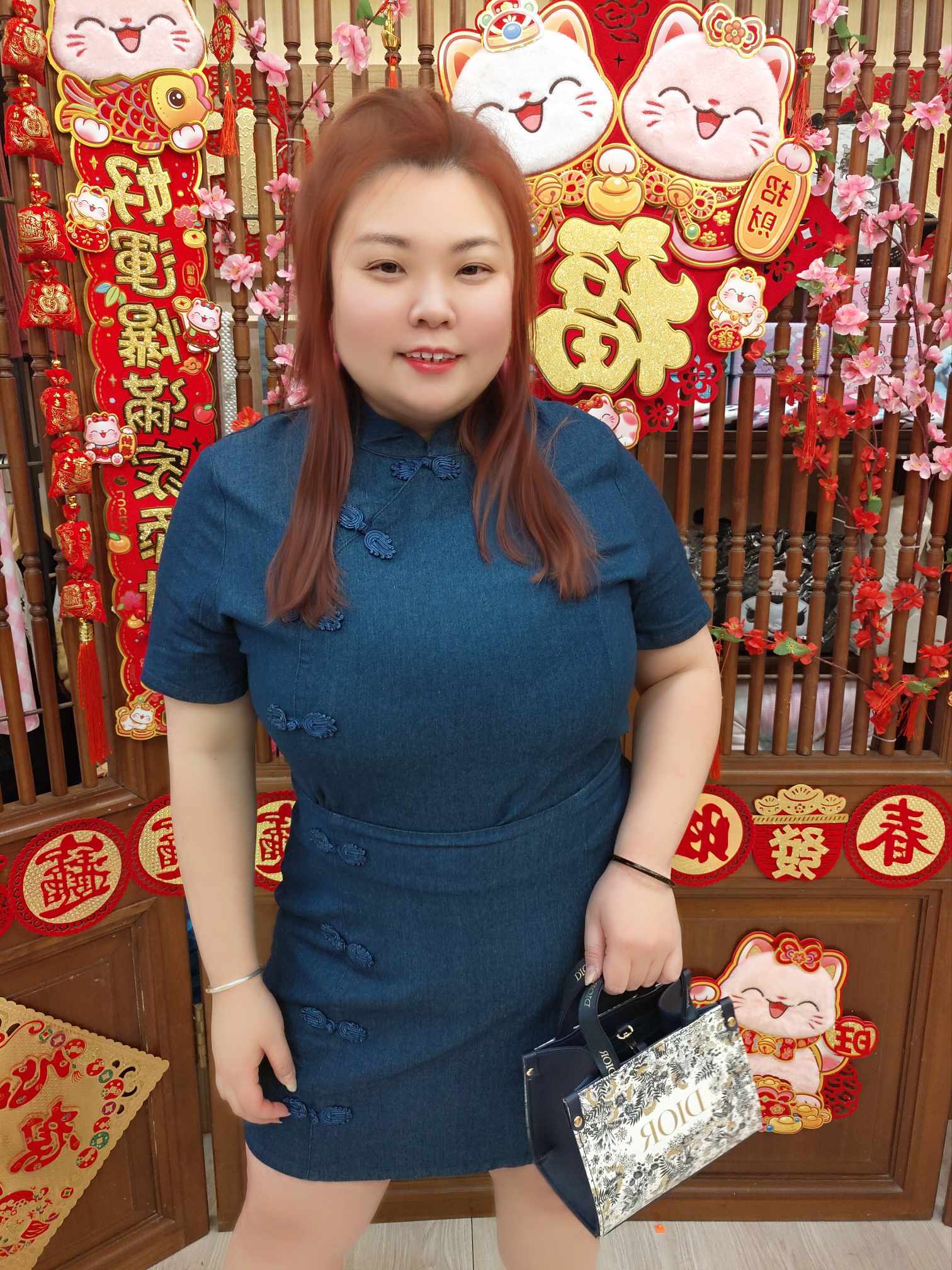 TW#5110SK 牛仔盘扣设计裤裙