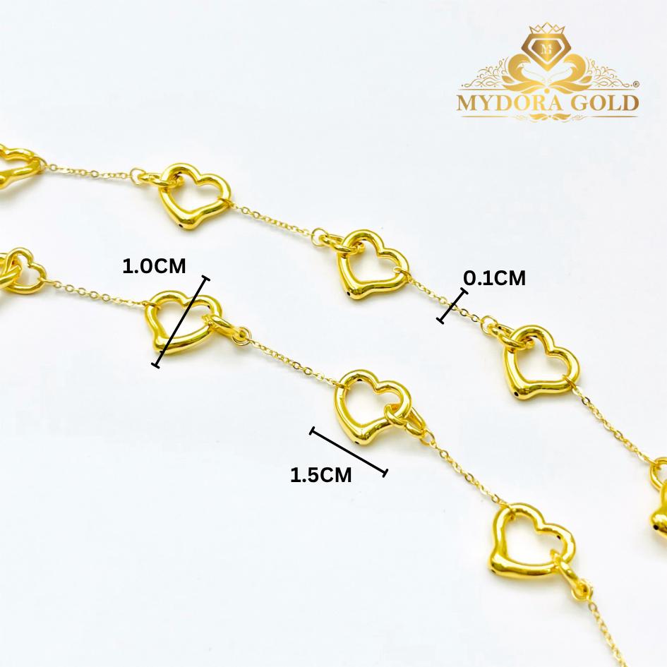 MYDORA Rantai Tangan Sauh Fesyen Mad Love Harmony l EMAS 916/22K