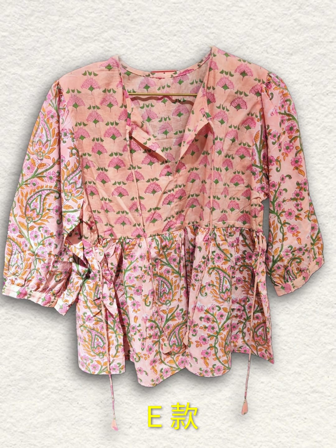 印度木刻印花純綿上衣