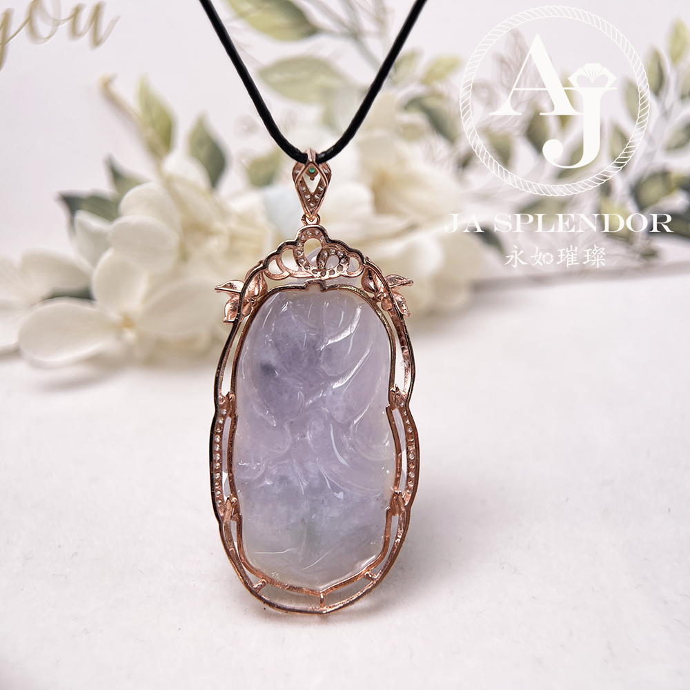 JNS-48 天然翡翠A玉 冰糯粉紅佳人灑烏鷄生意興隆/財源滾滾來/生菜