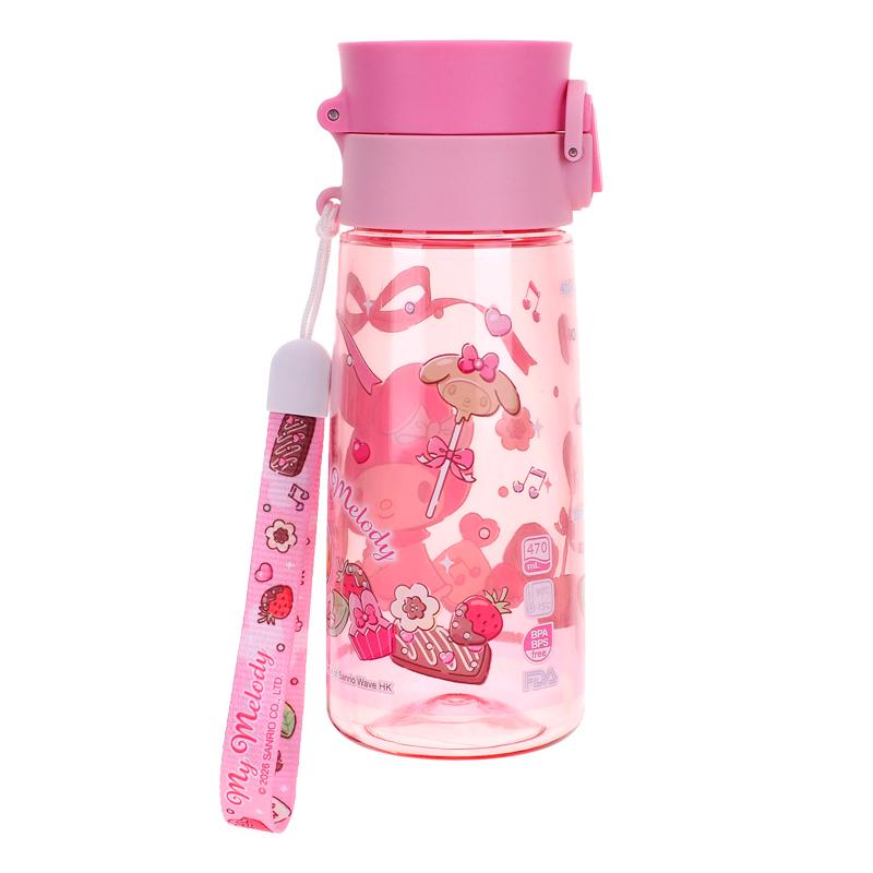 My Melody 470ml BPA & BPS Free Water Bottle with Strap 膠水樽連手繩