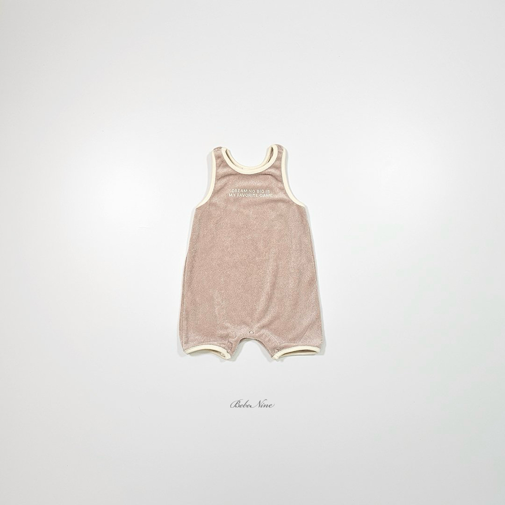 ☀️預訂 韓國直送☀️🇰🇷Bebenine四色字母印花毛巾布滾邊背心連身服