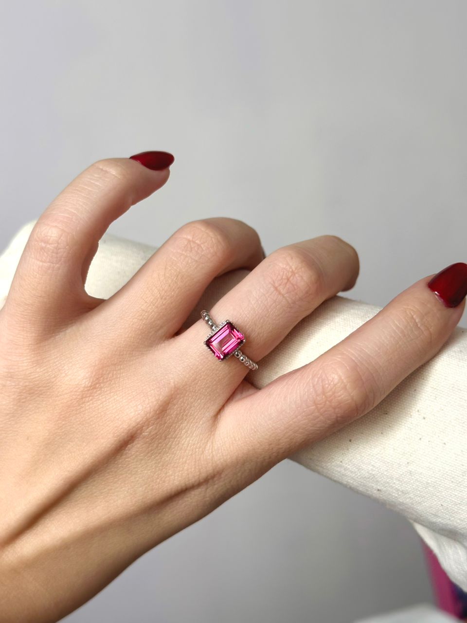 Pink Topaz Ring 粉托帕 S925
