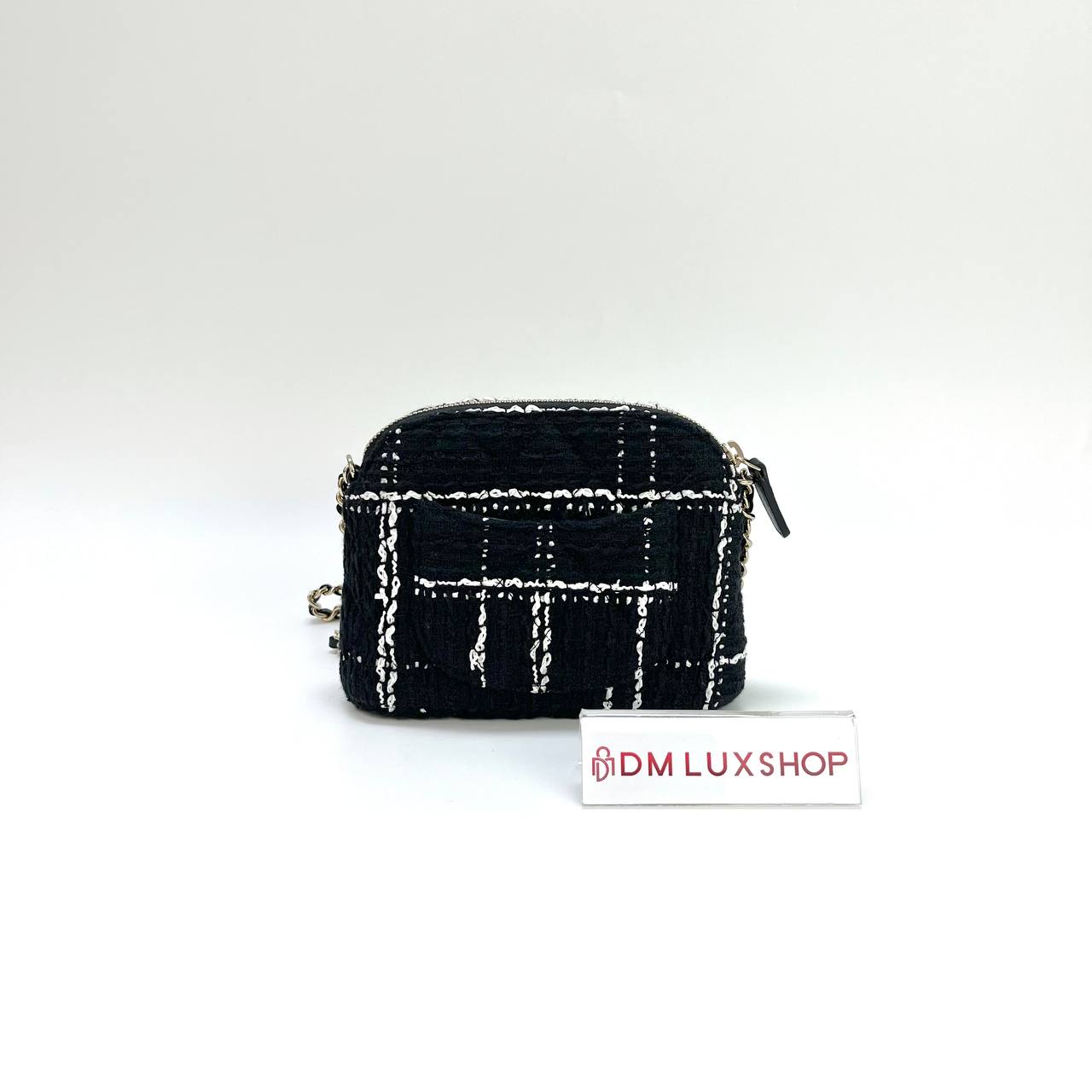 Chanel Tweed VIP Gift Crossbody Bag GHW (Microchip)