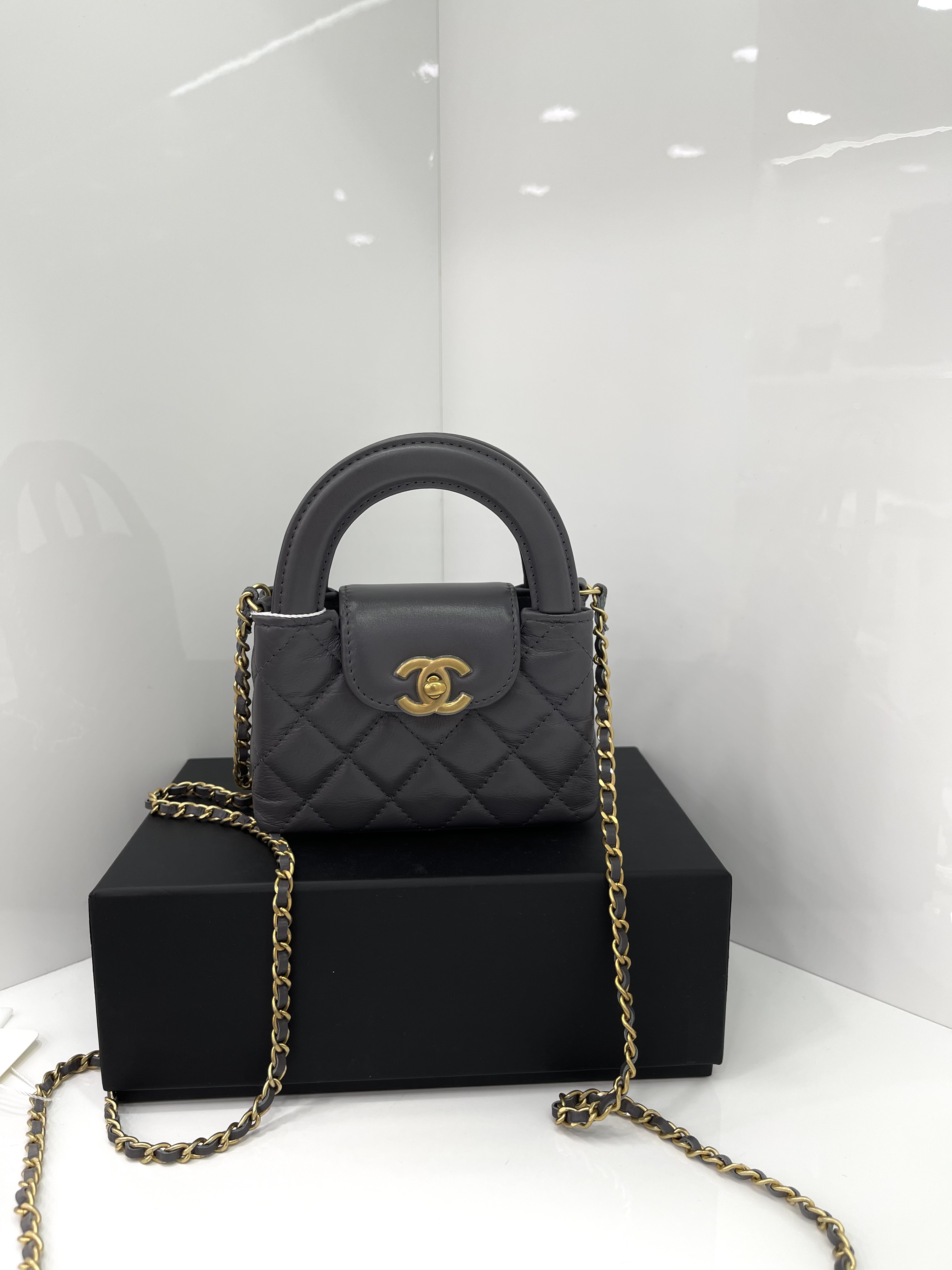 Pre-owned Chanel Kelly nano black