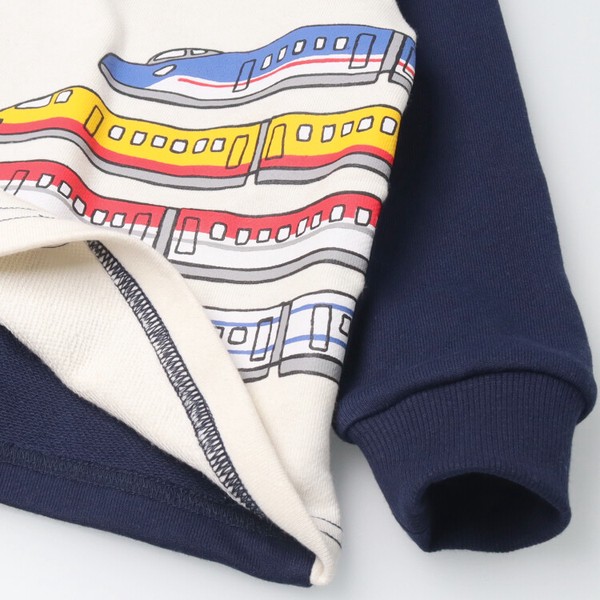 🆕【⭐訂購⭐】 🇯🇵日本直送🌀 手繪風火車印花 抓絨衛衣［2款選］🌀[ELBA-0063][260307]