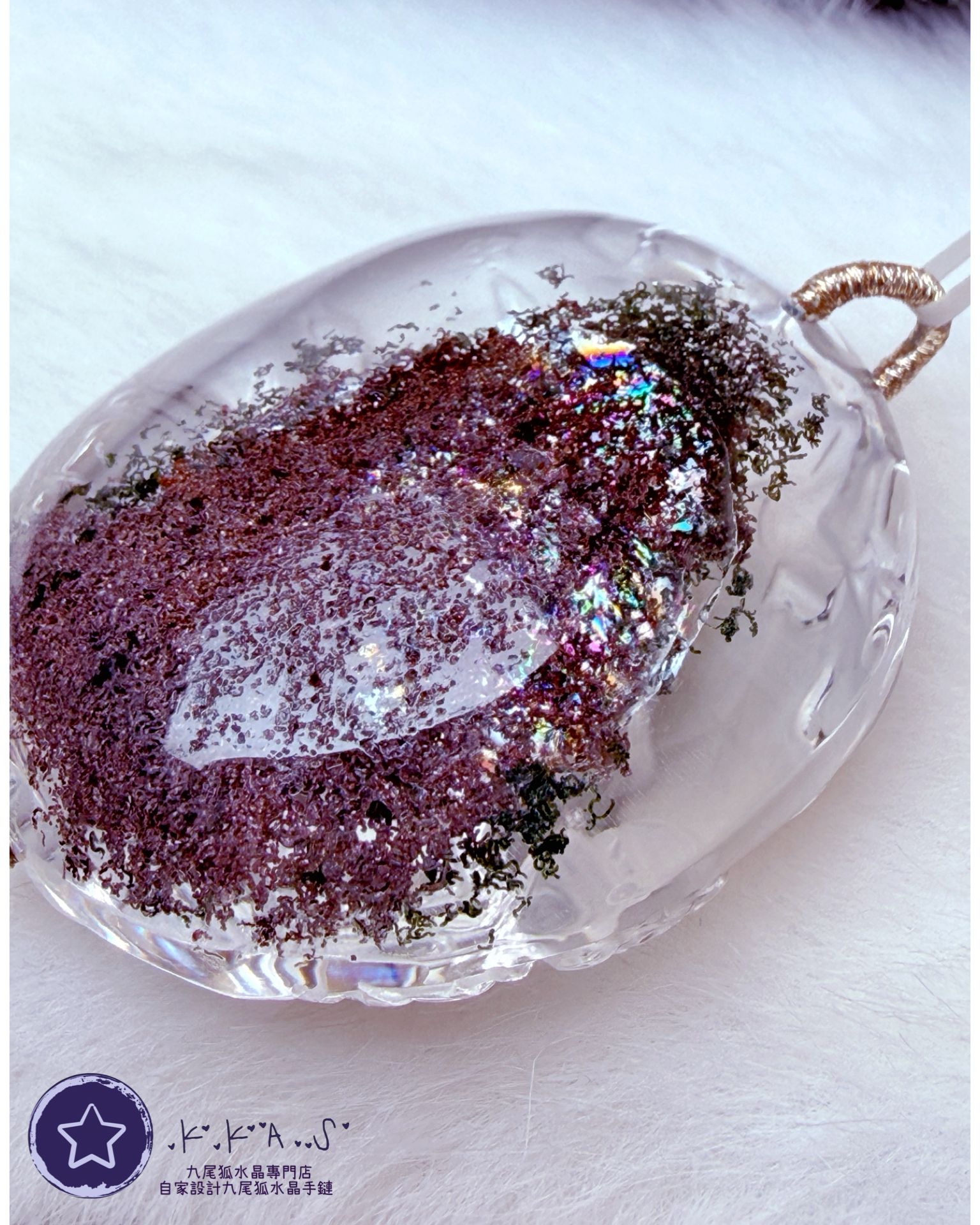 K00140 幽靈 雙狐 - 吊墜/手牌兩用款