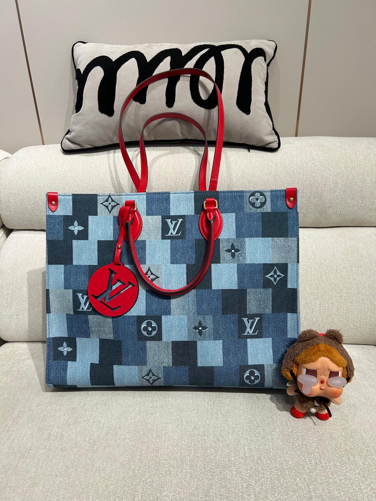 Lv on the go gm M44992 拼牛仔限量版 100%Authentic,99%new ✅dust bag